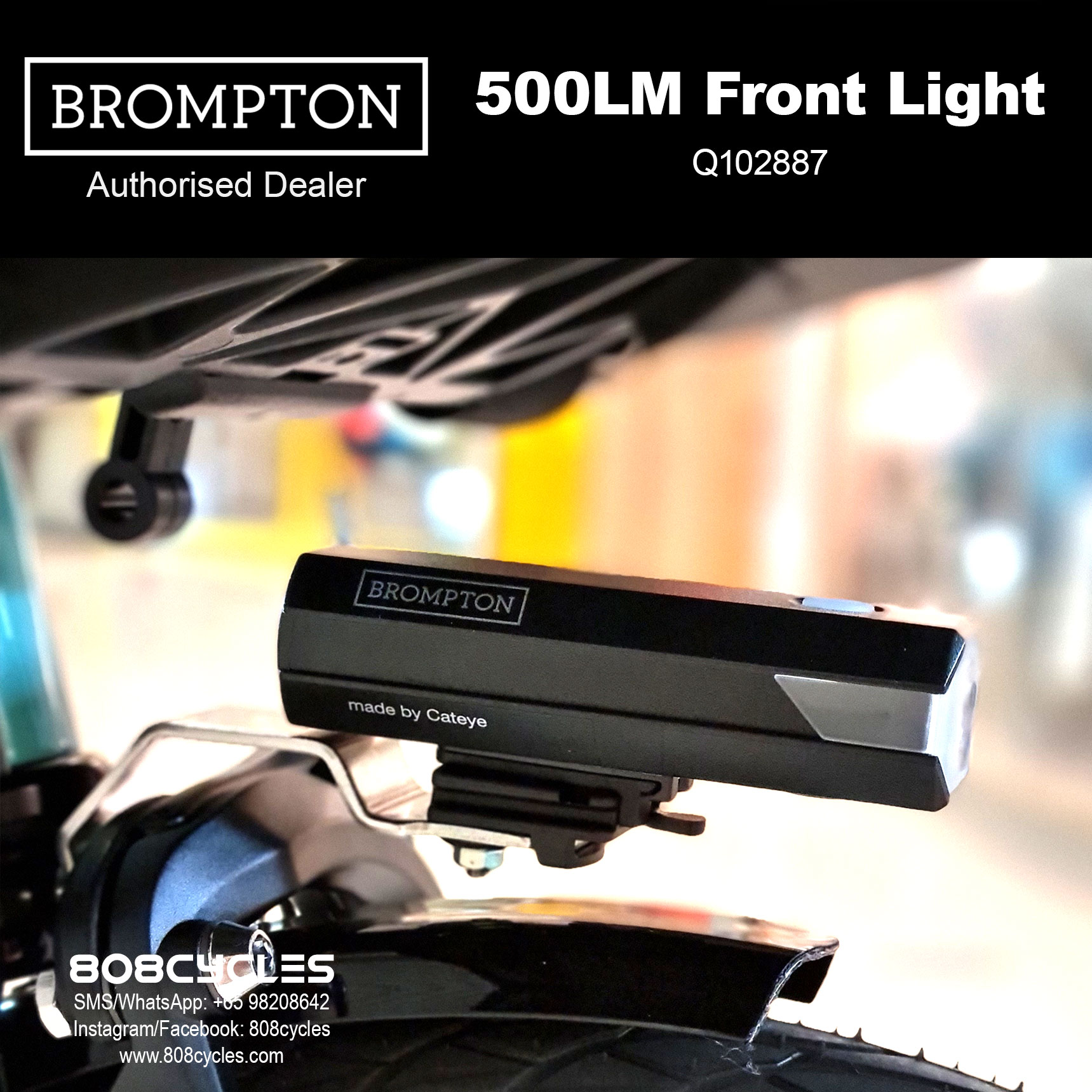 Brompton 500LM Front Light with Bracket - Image 4