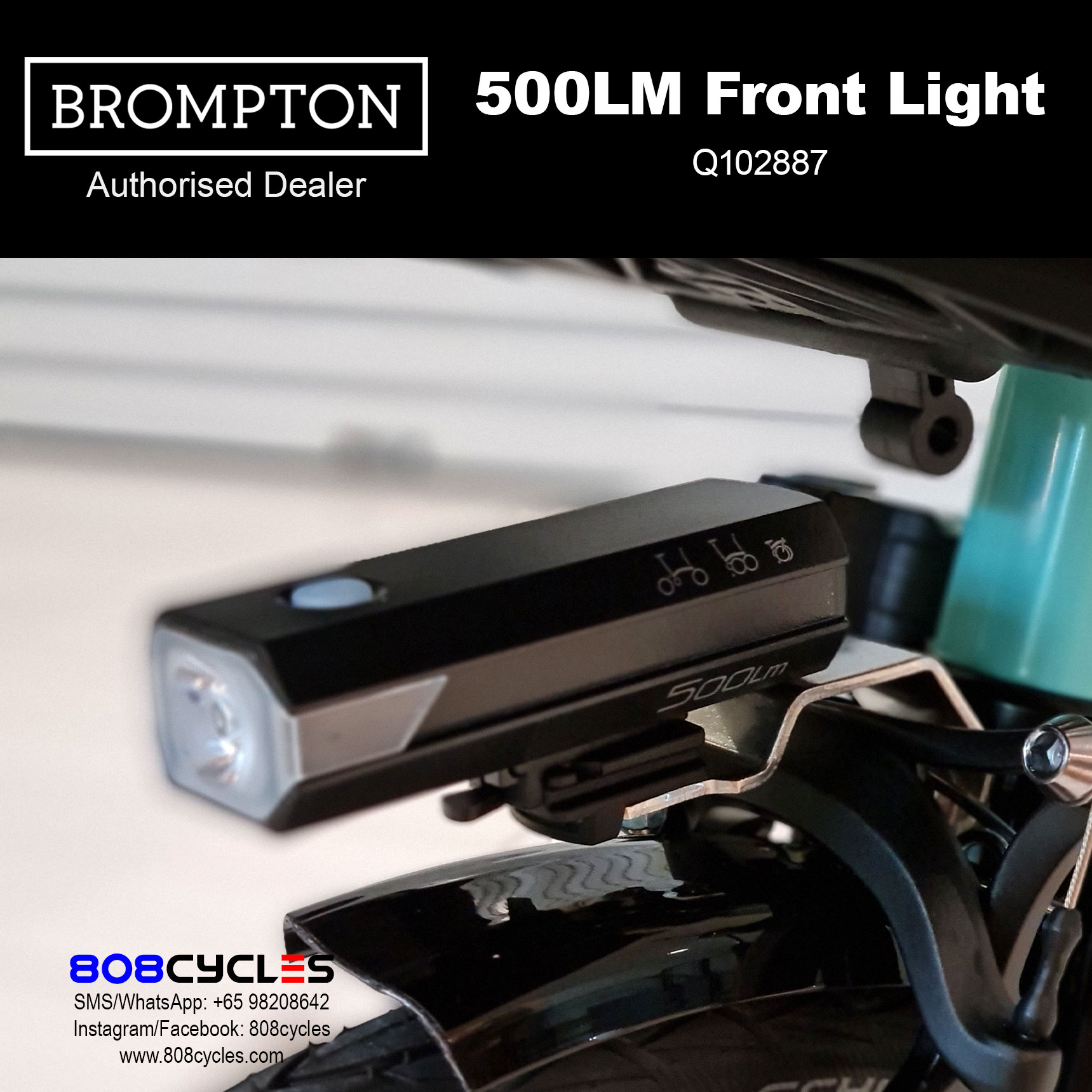Brompton 500LM Front Light with Bracket - Image 5