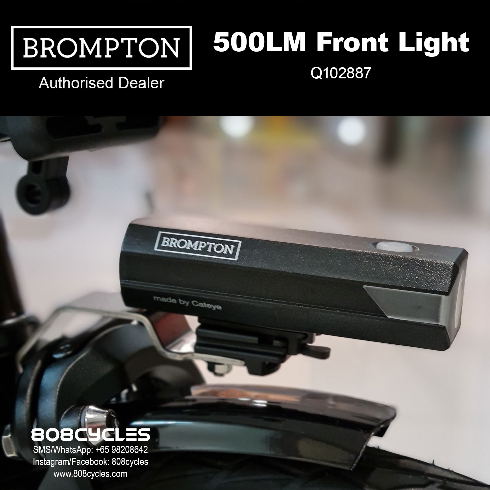 Brompton 500LM Front Light with Bracket - Image 6