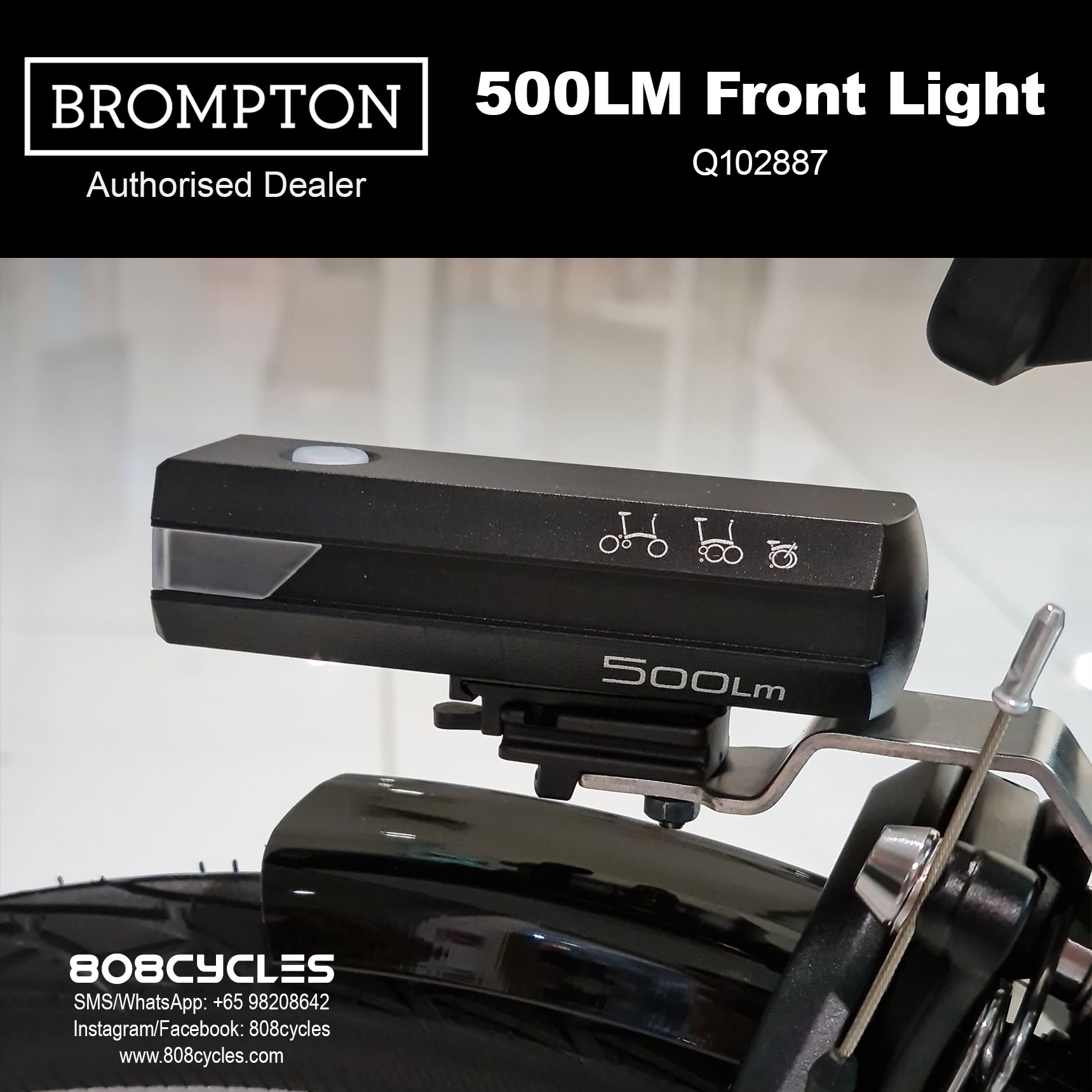 Brompton 500LM Front Light with Bracket - Image 7