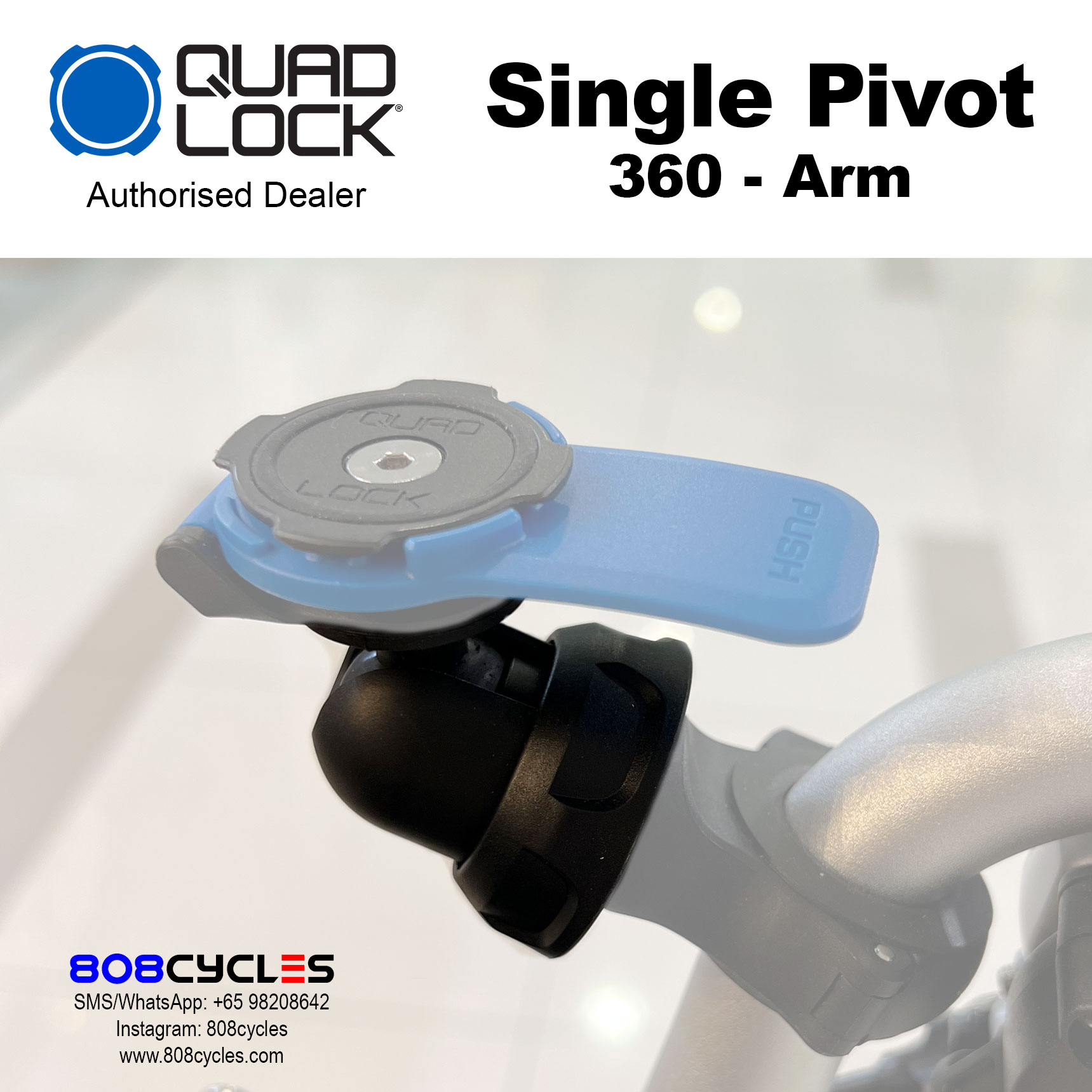 Quad Lock 360 Arm - Single Pivot - Image 3