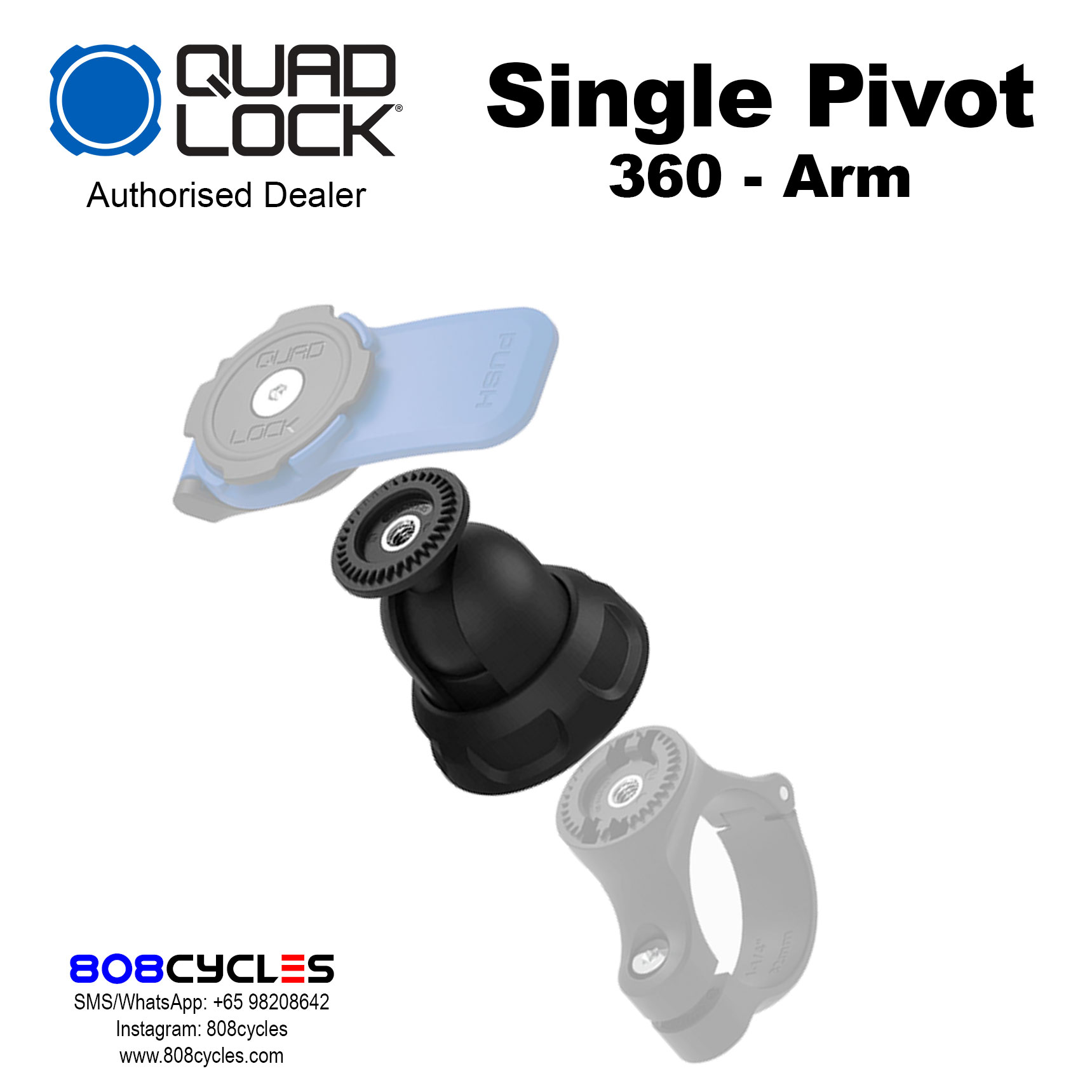 Quad Lock 360 Arm - Single Pivot - Image 4