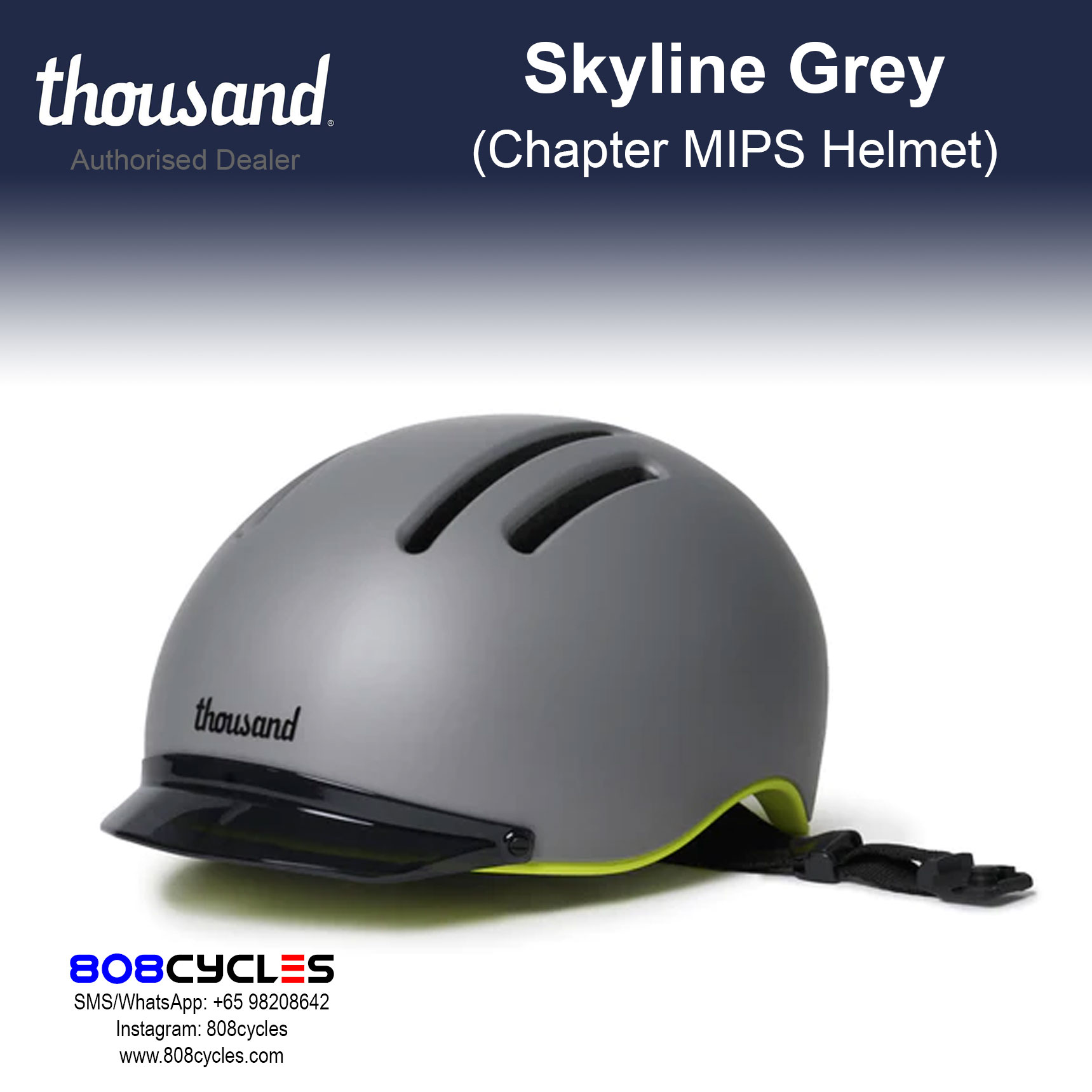 Thousand Chapter MIPS Bike Helmet – Skyline Grey