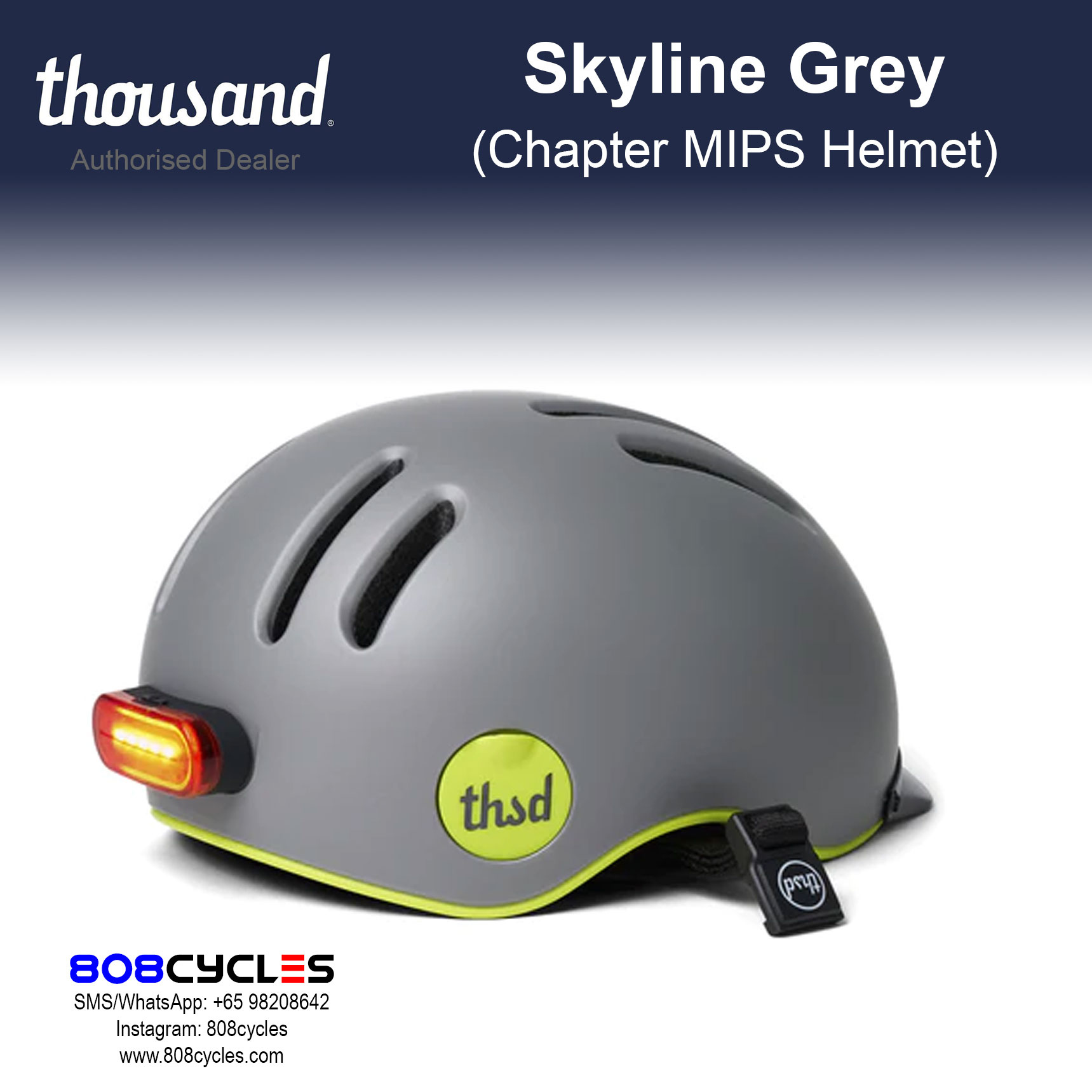 Thousand Chapter MIPS Bike Helmet – Skyline Grey - Image 3