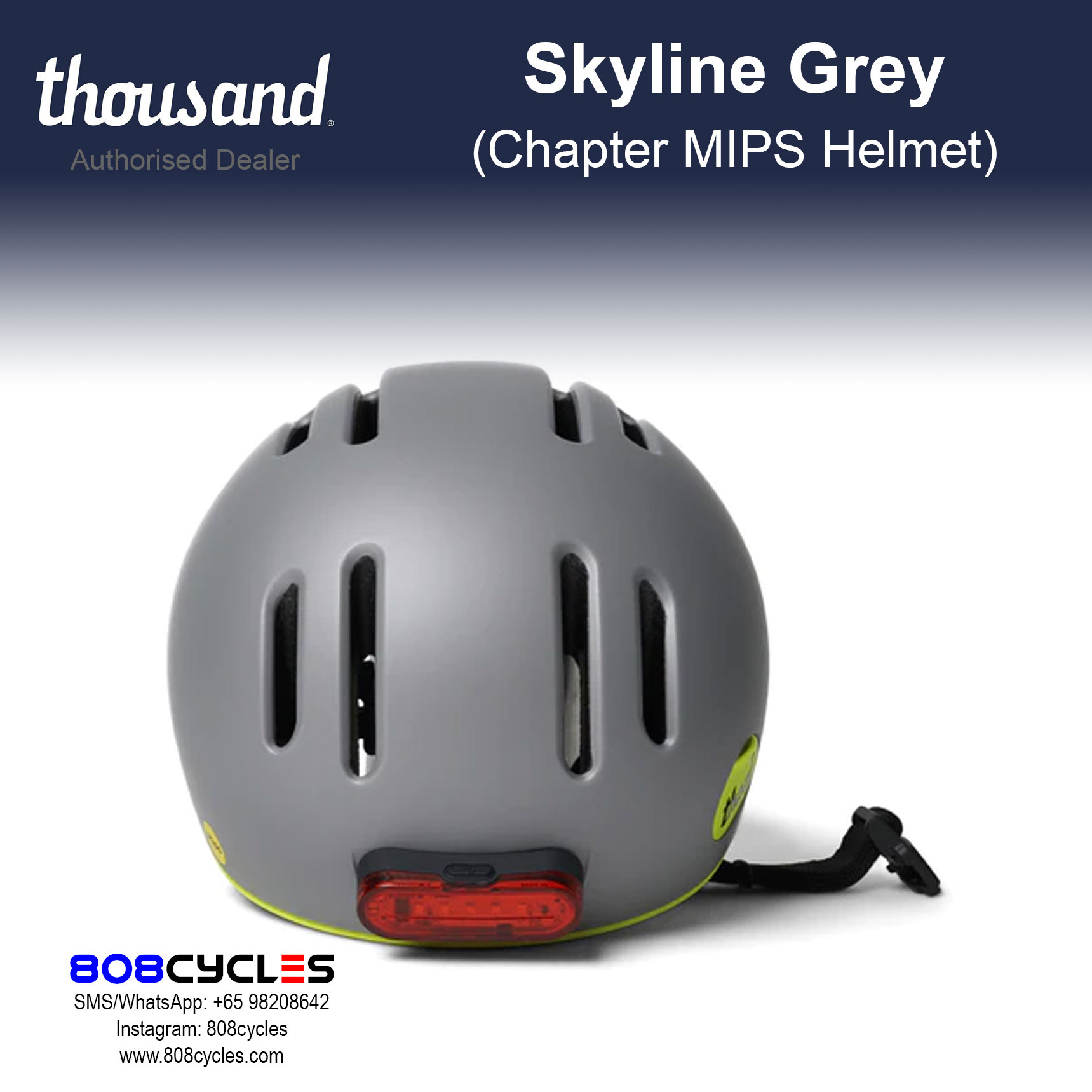 Thousand Chapter MIPS Bike Helmet – Skyline Grey - Image 4