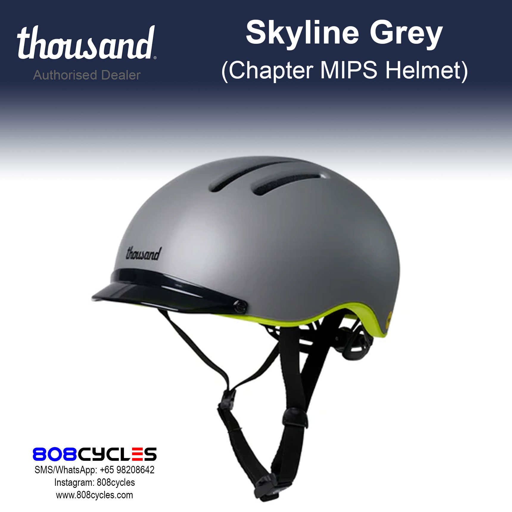 Thousand Chapter MIPS Bike Helmet – Skyline Grey - Image 5