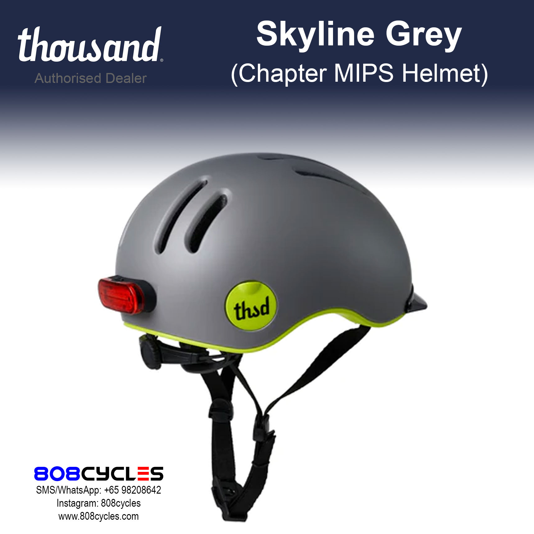 Thousand Chapter MIPS Bike Helmet – Skyline Grey - Image 6