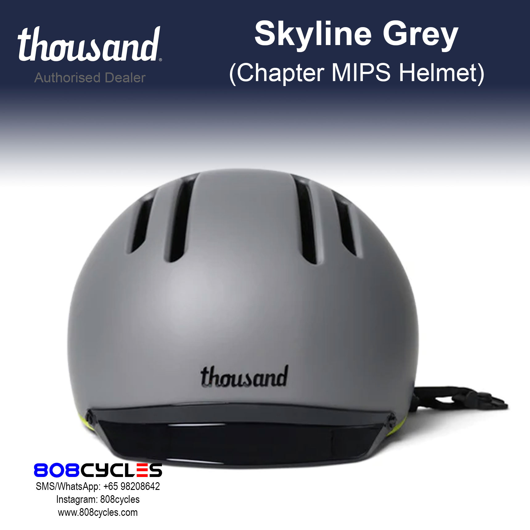 Thousand Chapter MIPS Bike Helmet – Skyline Grey - Image 7