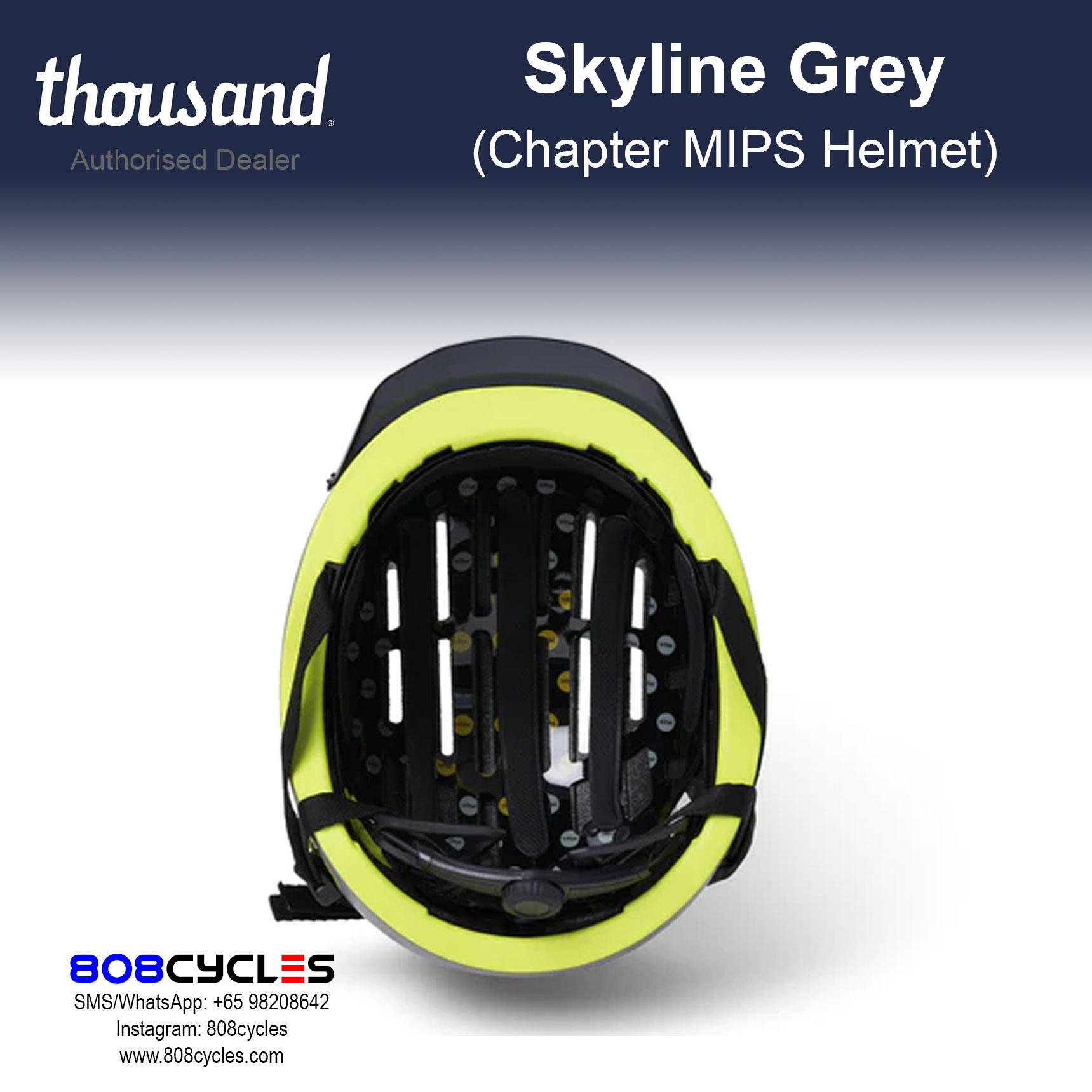 Thousand Chapter MIPS Bike Helmet – Skyline Grey - Image 8