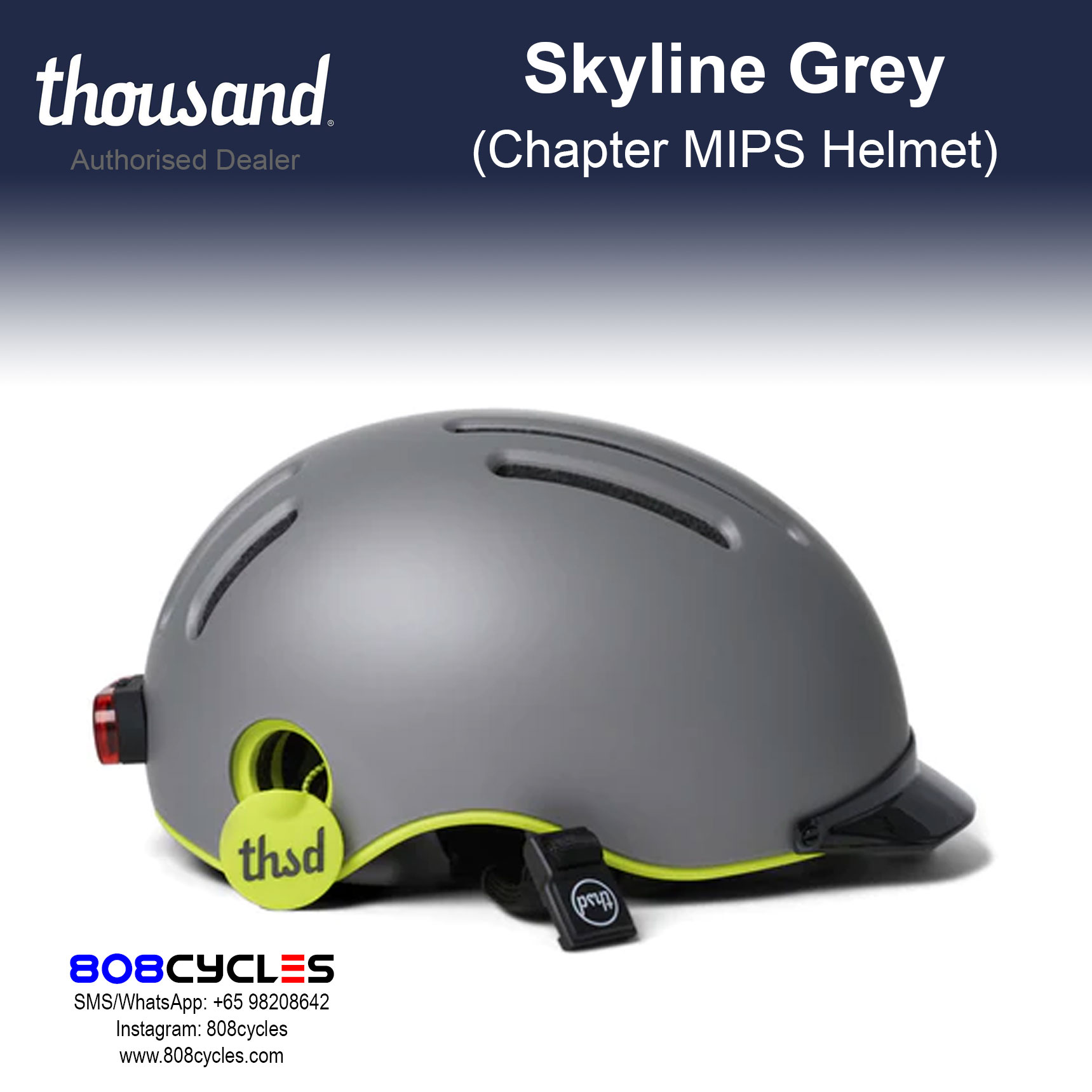 Thousand Chapter MIPS Bike Helmet – Skyline Grey - Image 9