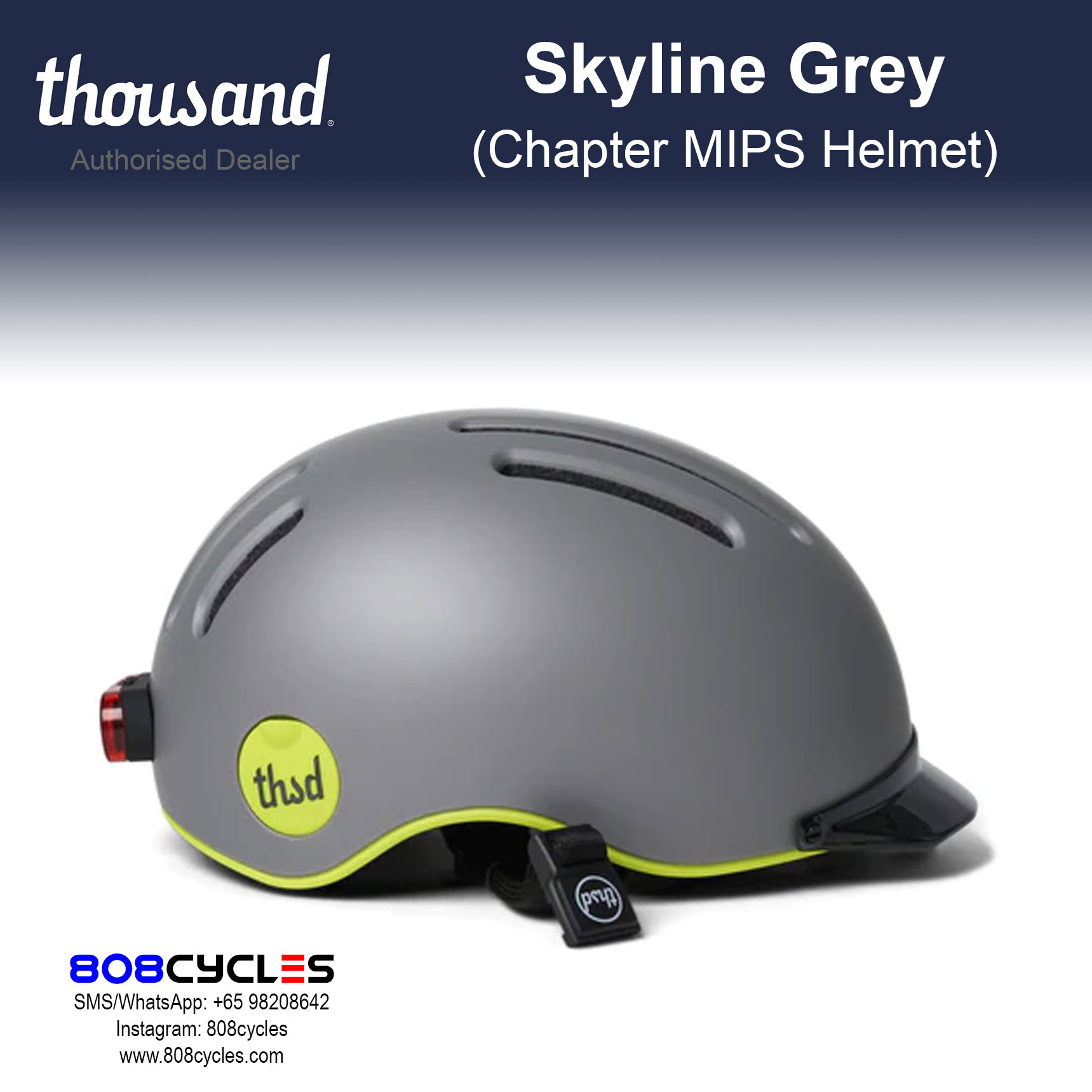 Thousand Chapter MIPS Bike Helmet – Skyline Grey - Image 10