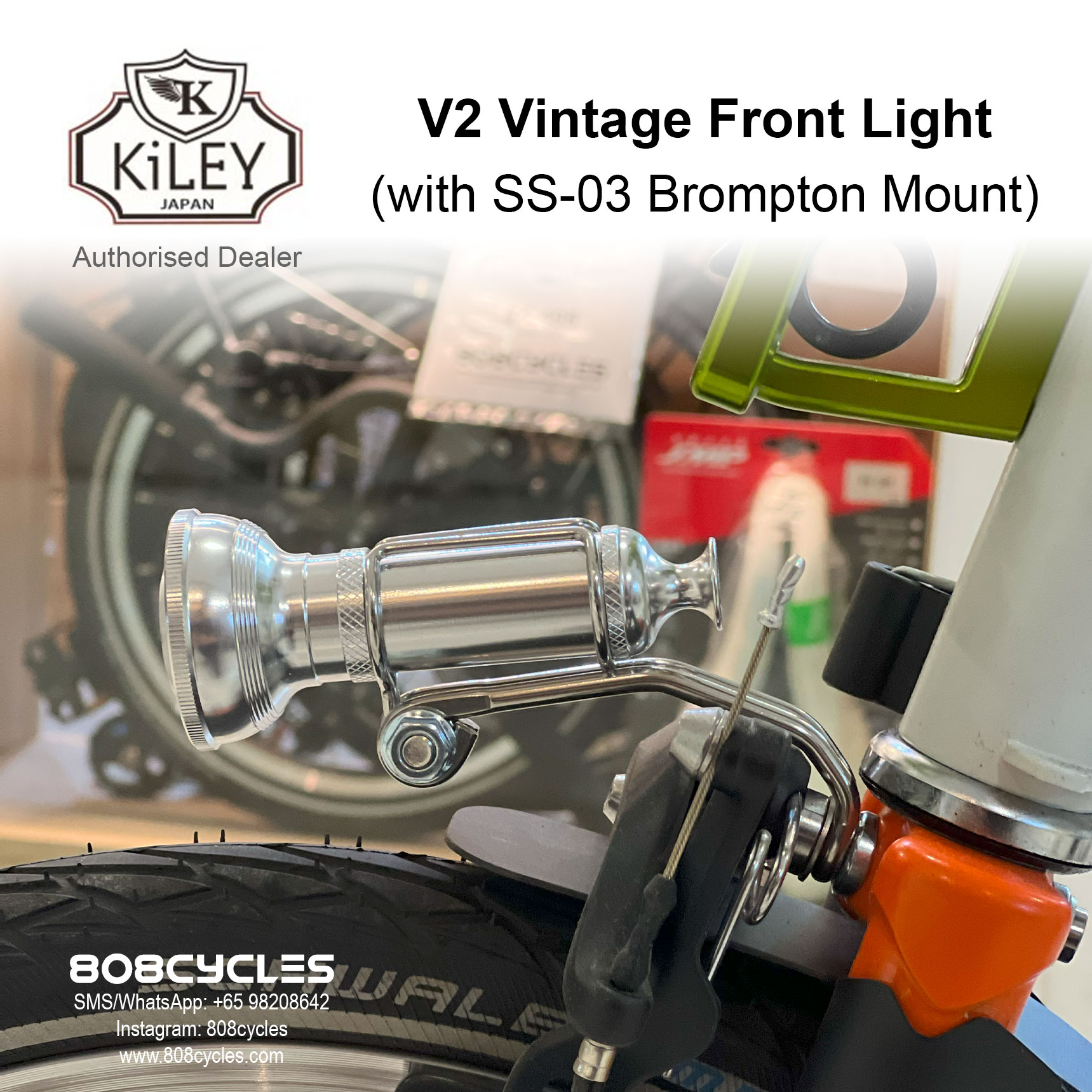 KiLEY V2 Vintage Front Light with SS-03 bracket - Image 5