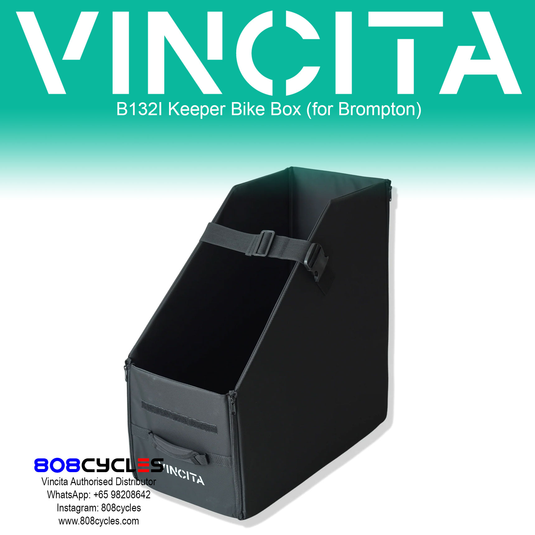 Vincita B131I Keeper Bike Box for Brompton A, C, P and T Line