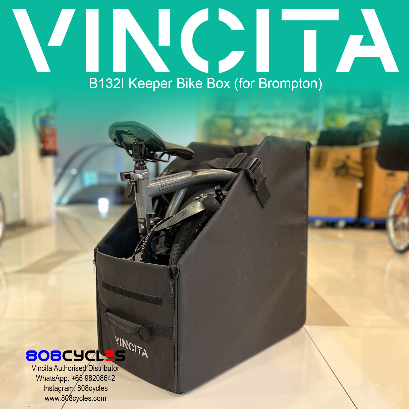 Vincita B131I Keeper Bike Box for Brompton A, C, P and T Line - Image 3