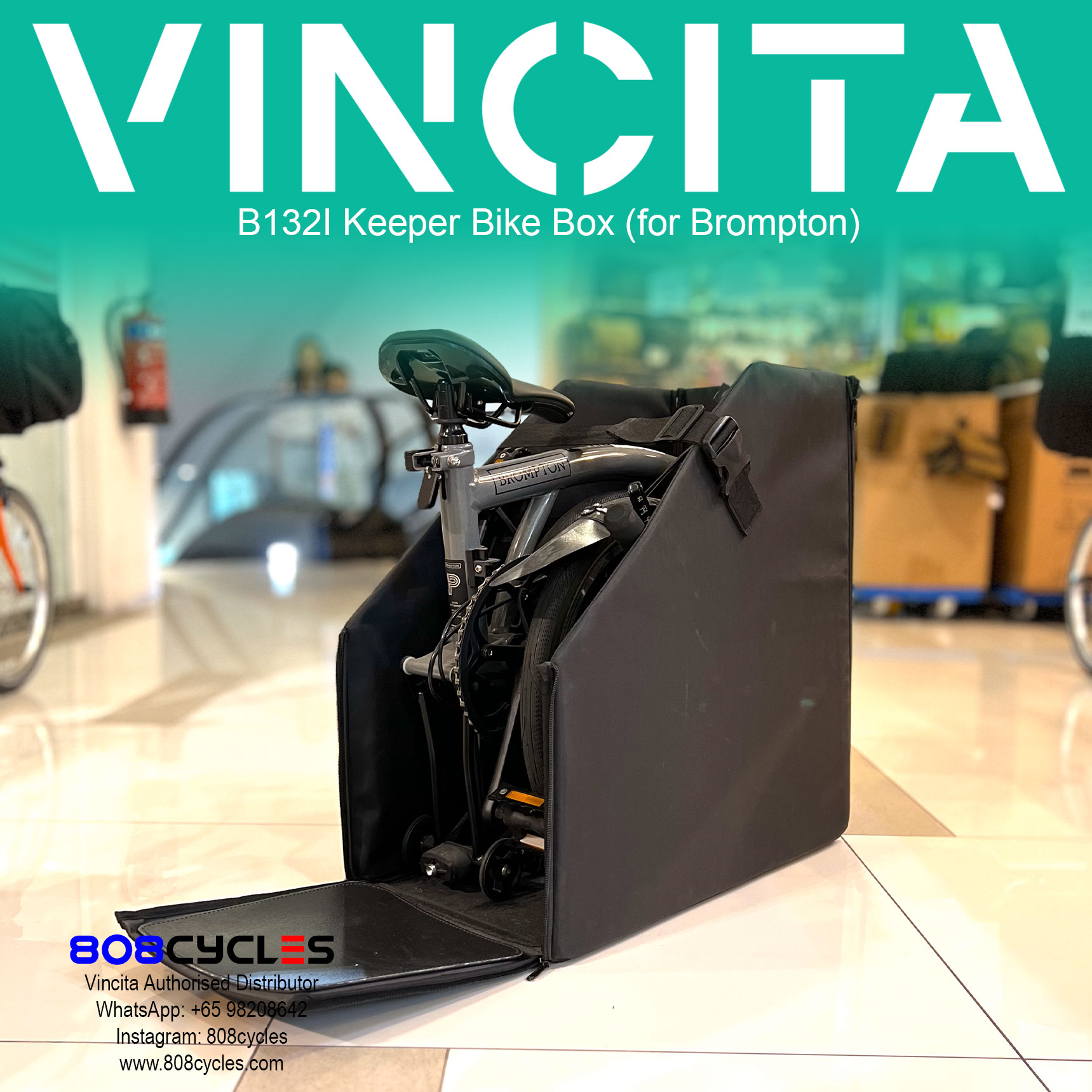 Vincita B131I Keeper Bike Box for Brompton A, C, P and T Line - Image 4