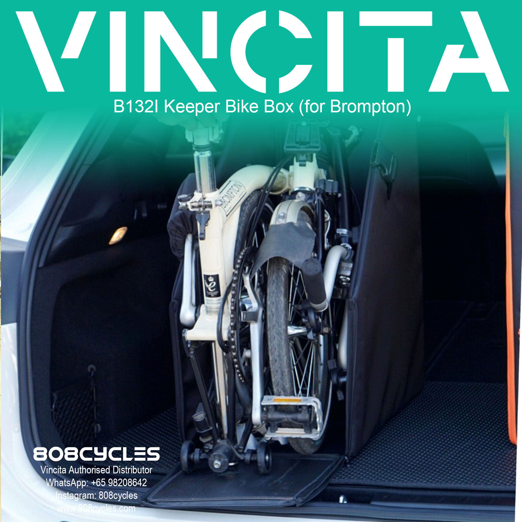 Vincita B131I Keeper Bike Box for Brompton A, C, P and T Line - Image 6