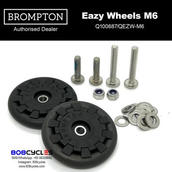 BROMPTON Eazy Wheel rollers with fittings - 6mm holes (Pair)