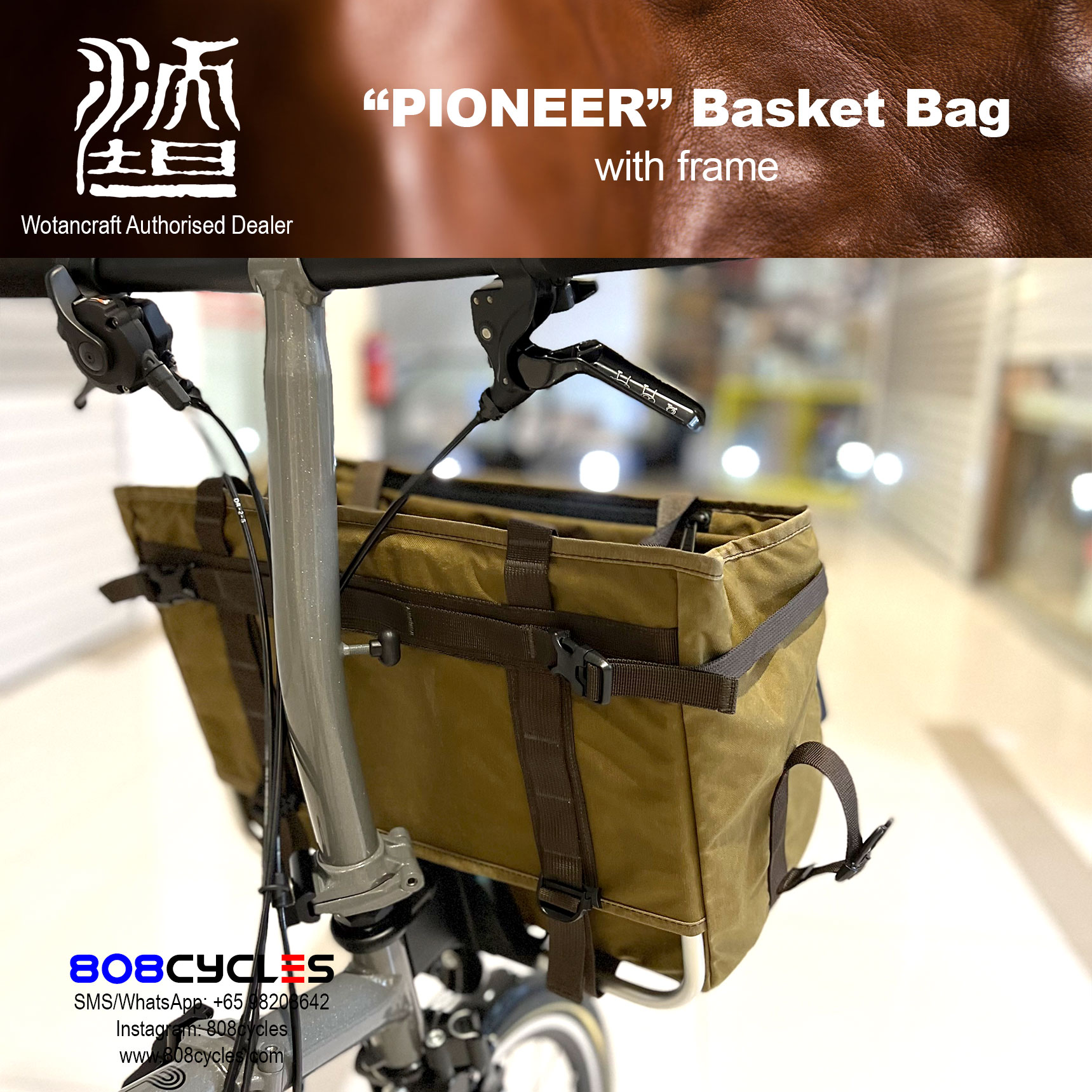 Wotancraft "Pioneer" Basket Bag for Brompton - Image 5