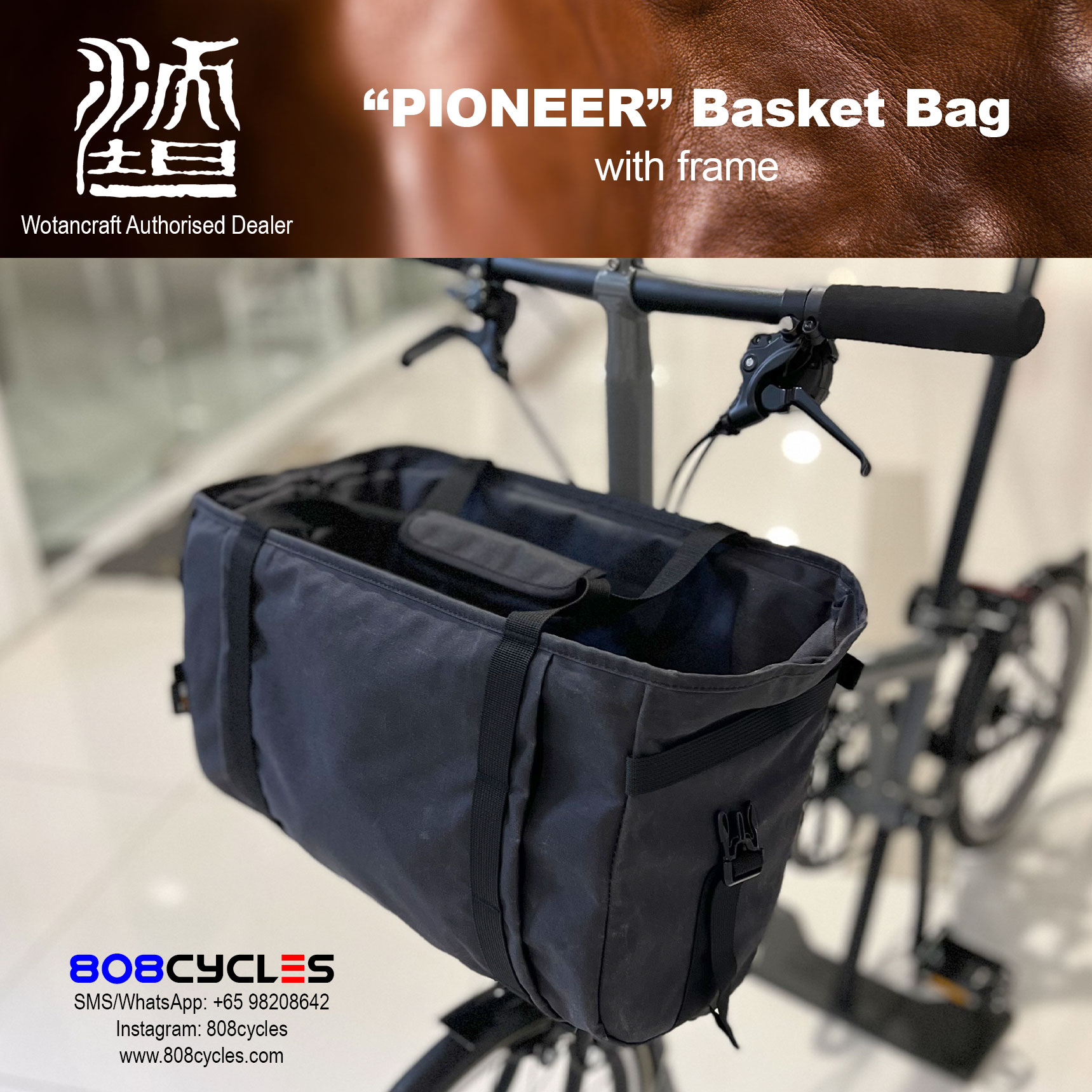 Wotancraft "Pioneer" Basket Bag for Brompton - Image 7