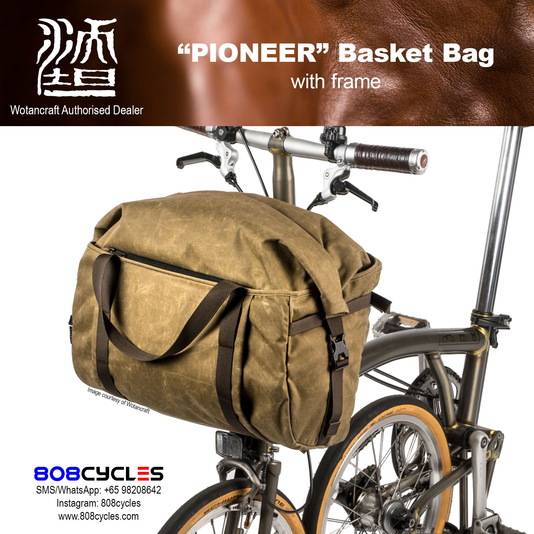 Wotancraft "Pioneer" Basket Bag for Brompton - Image 9