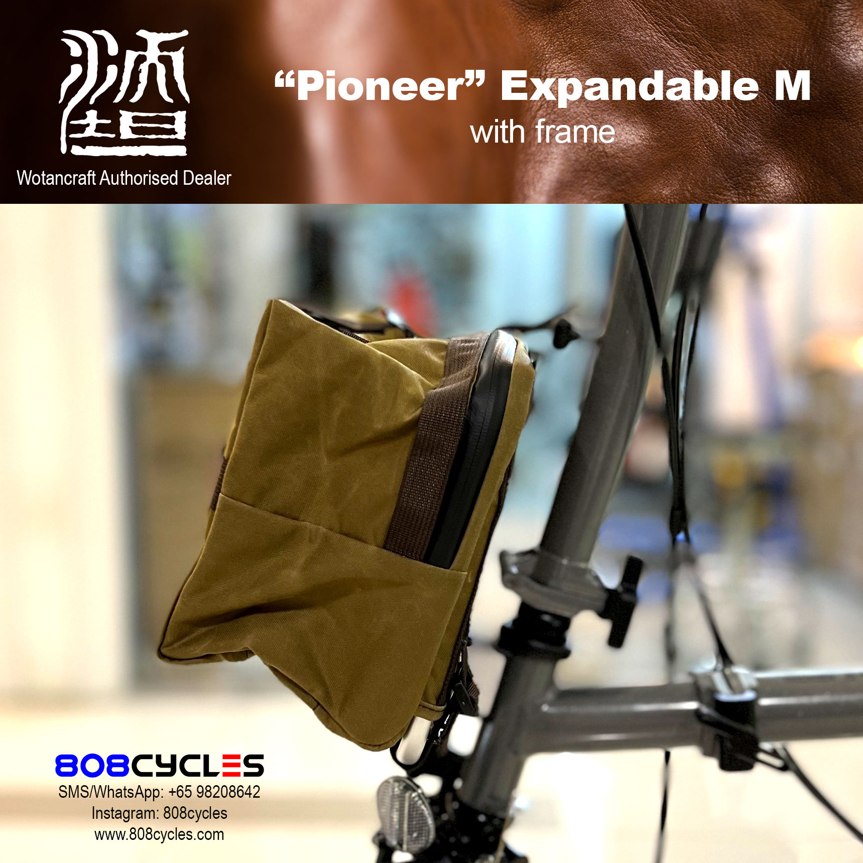 Wotancraft “Pioneer” Expandable Front Bag M for Brompton - Image 6