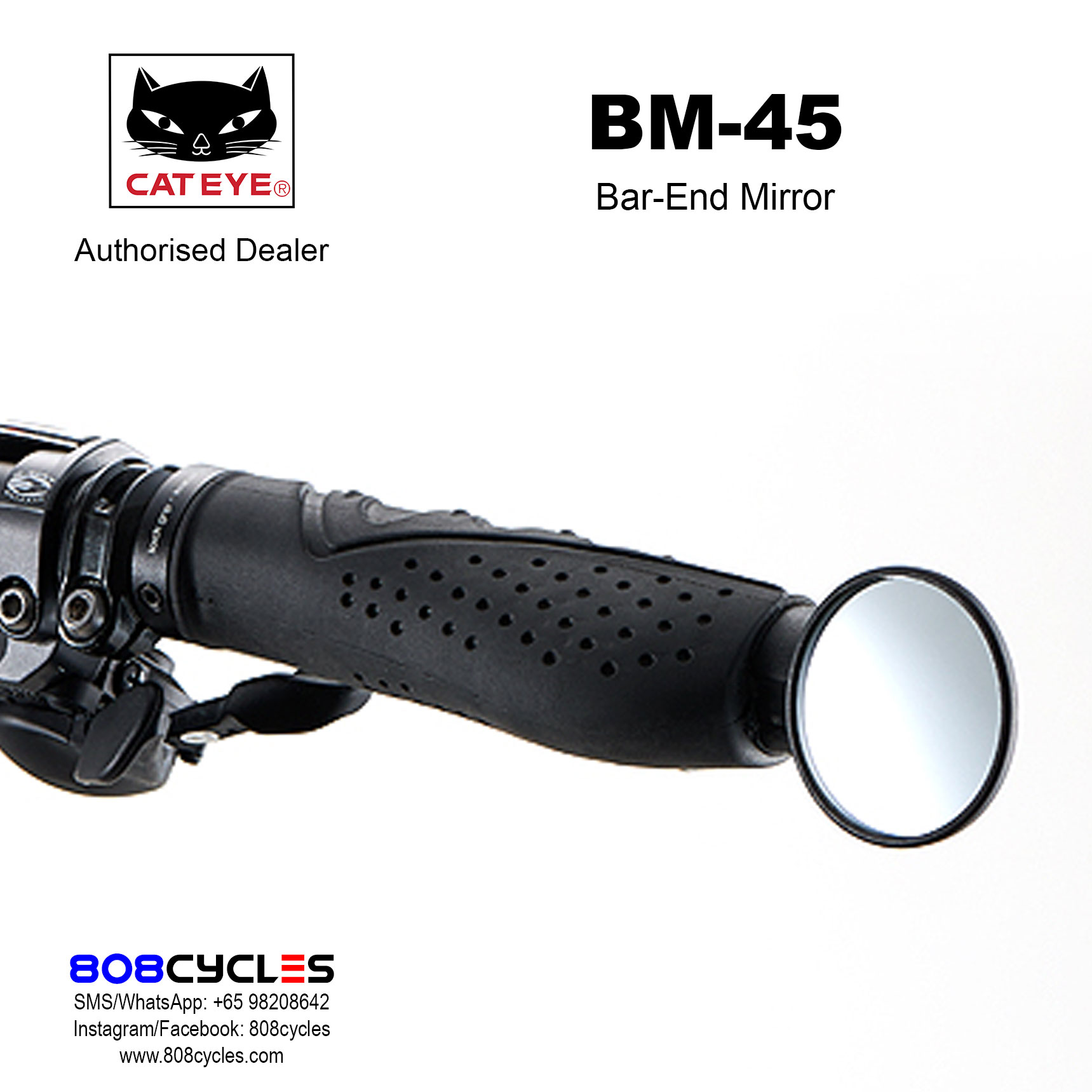 Cateye BM-45 Bar-End Mirror for Brompton - Image 2