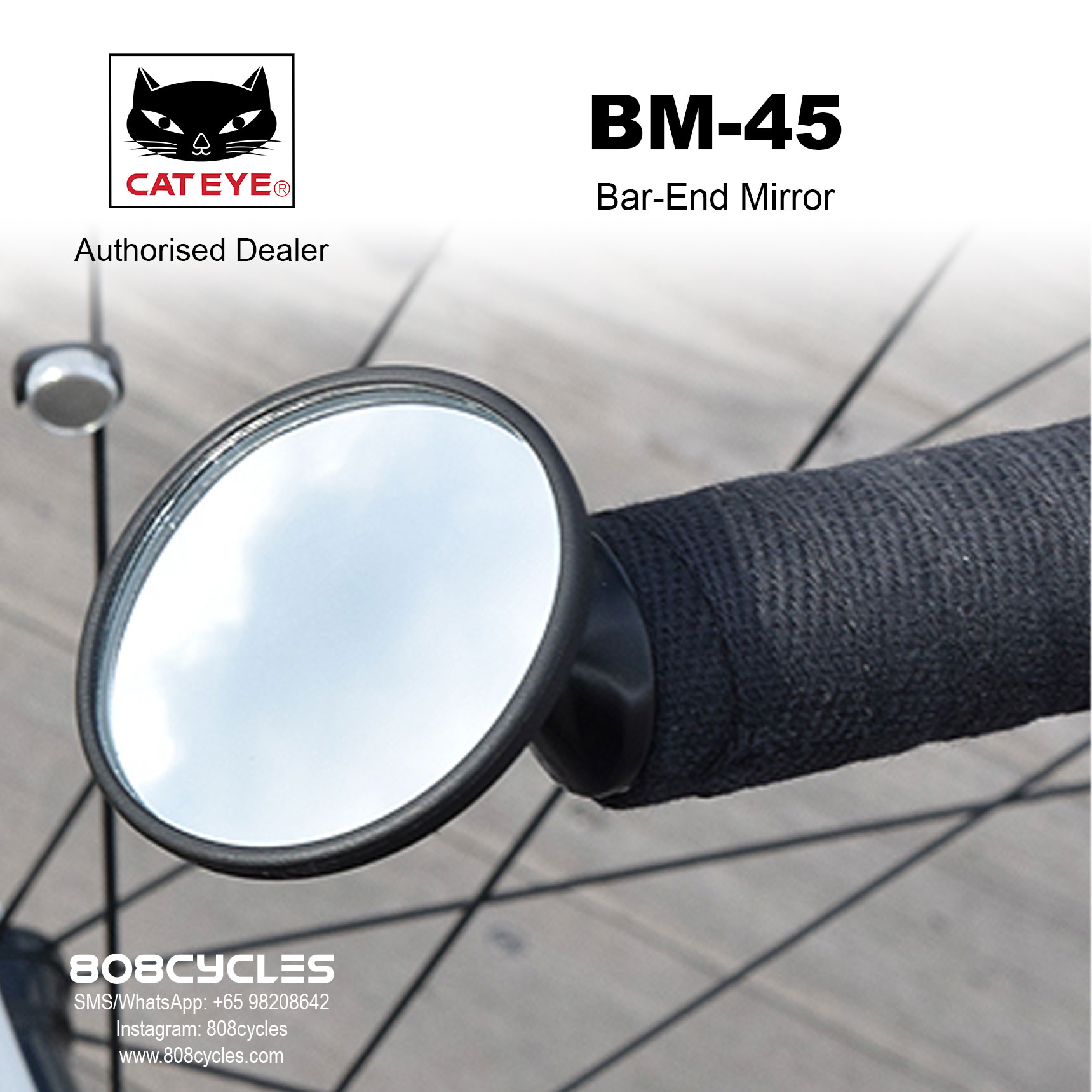 Cateye BM-45 Bar-End Mirror for Brompton - Image 3