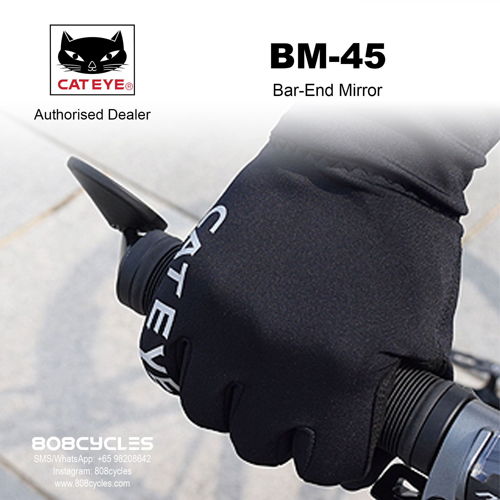Cateye BM-45 Bar-End Mirror for Brompton - Image 4