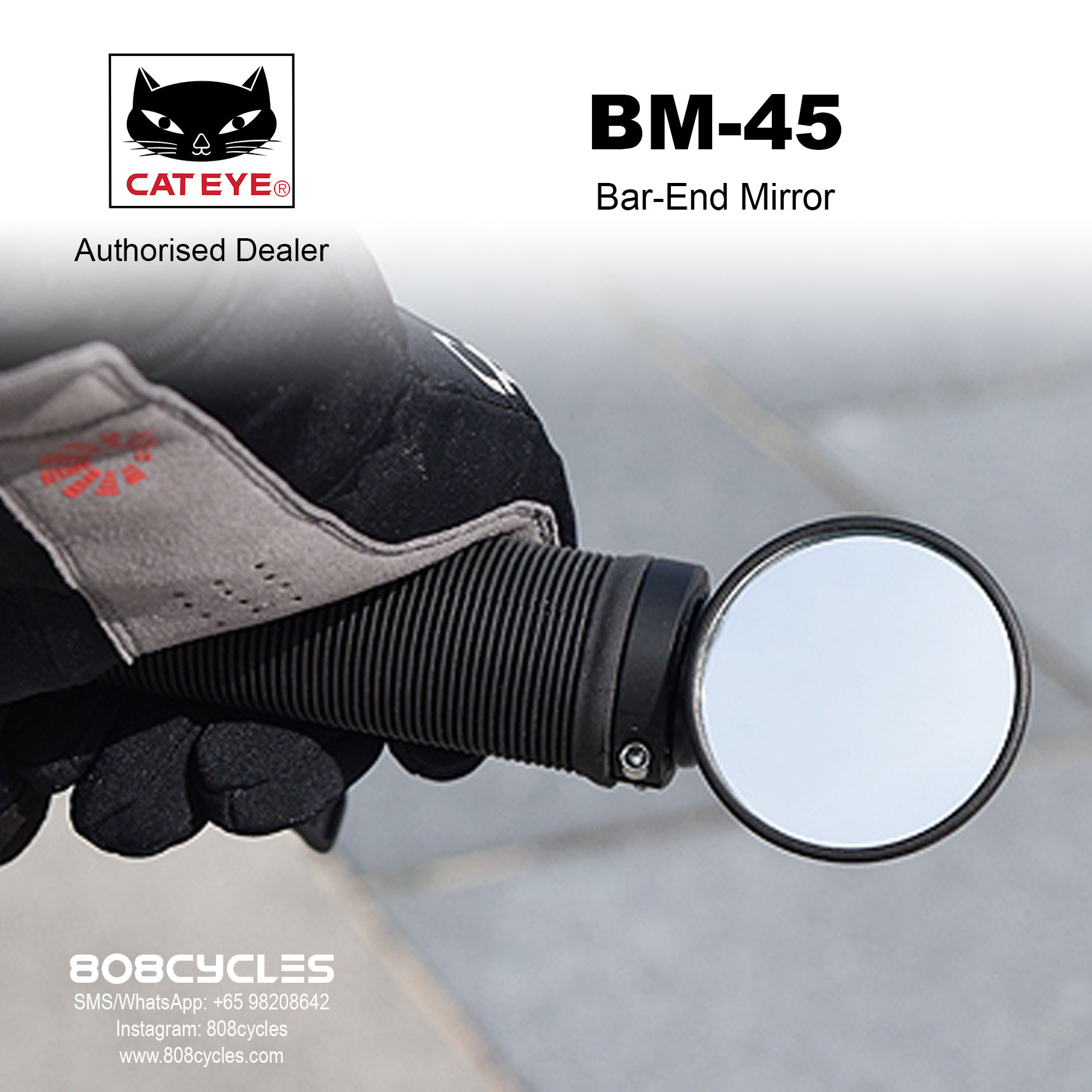 Cateye BM-45 Bar-End Mirror for Brompton - Image 5