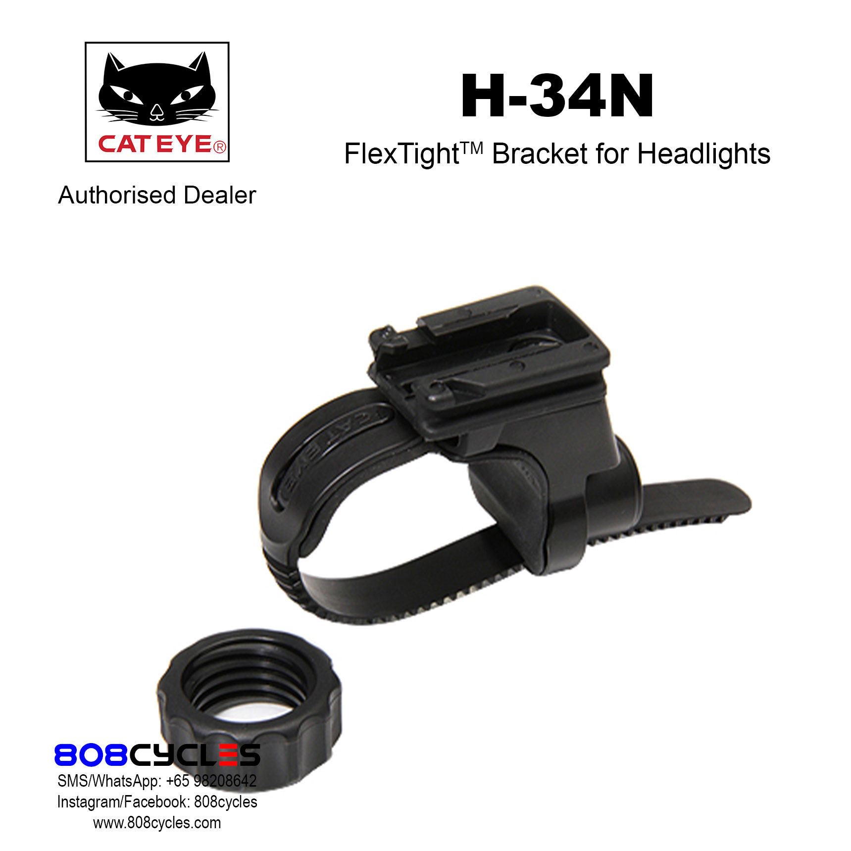 Cateye H-34N Flex Tight Bracket for Headlamp