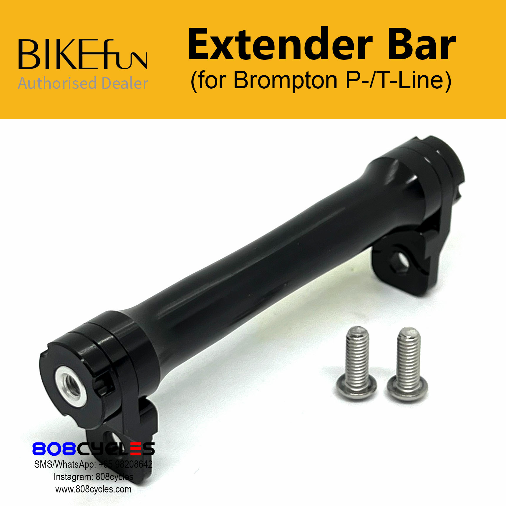 BIKEfun Extender Bar (for Brompton P/T & new C Line) - Image 2