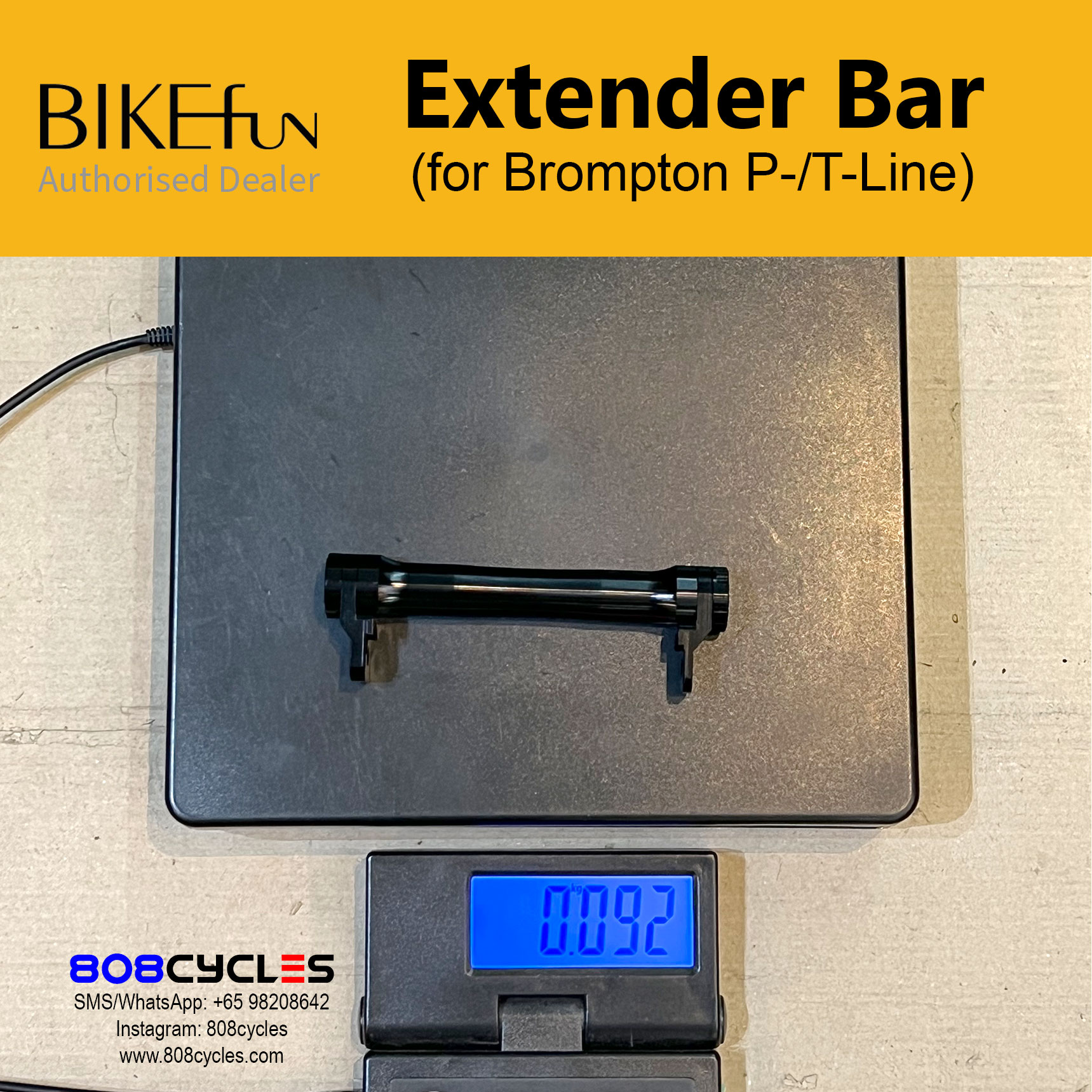 BIKEfun Extender Bar (for Brompton P/T & new C Line) - Image 6