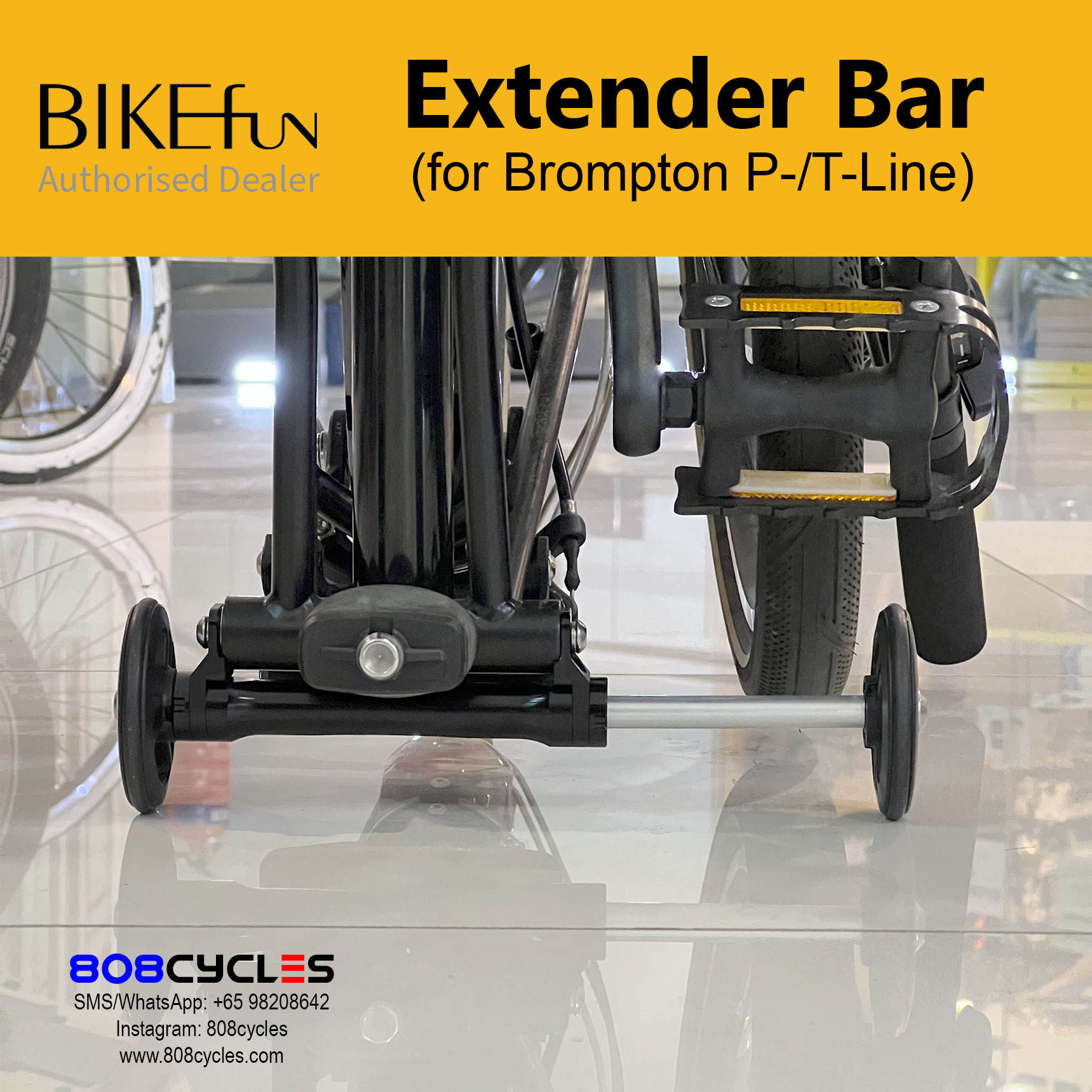 BIKEfun Extender Bar (for Brompton P/T & new C Line) - Image 8