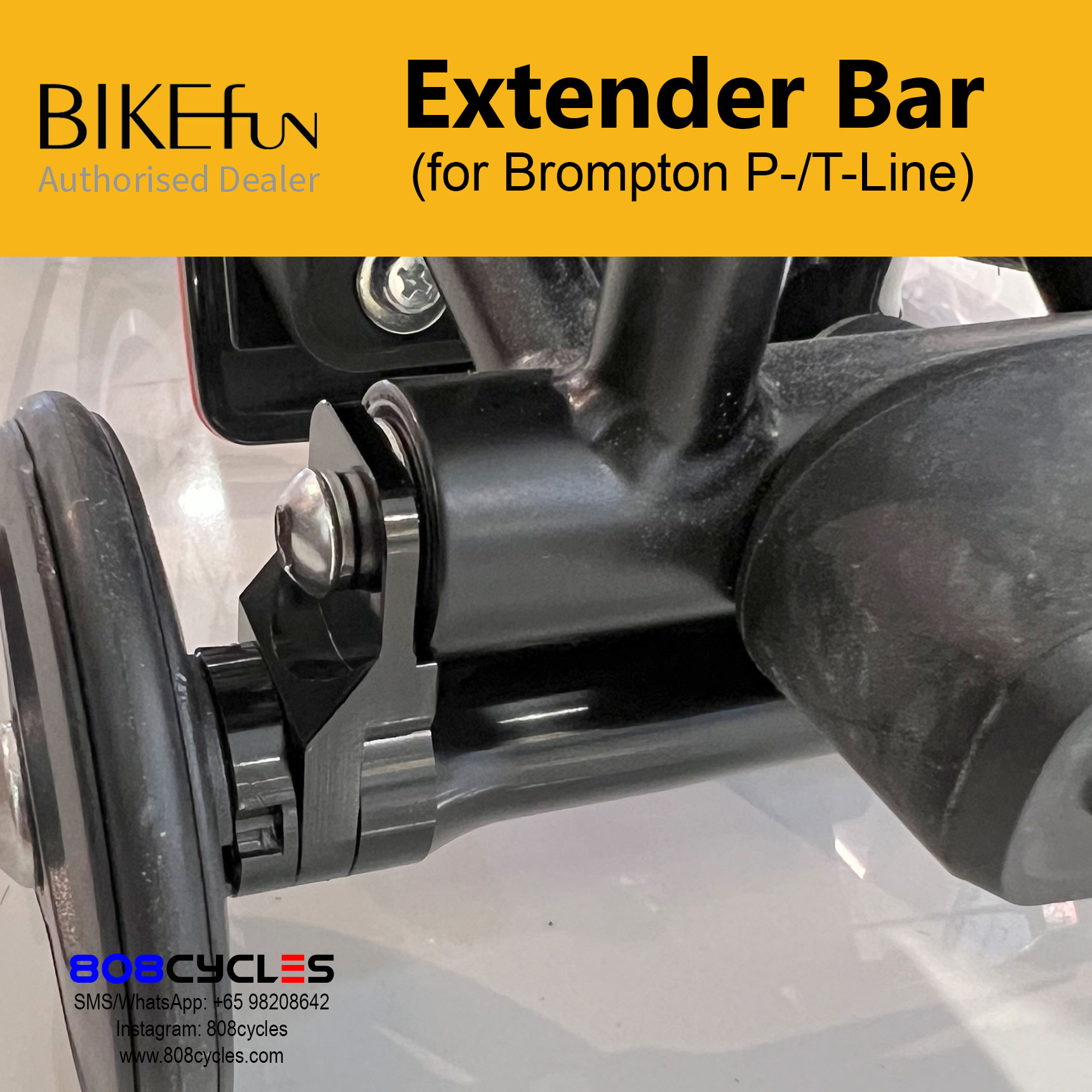 BIKEfun Extender Bar (for Brompton P/T & new C Line) - Image 9