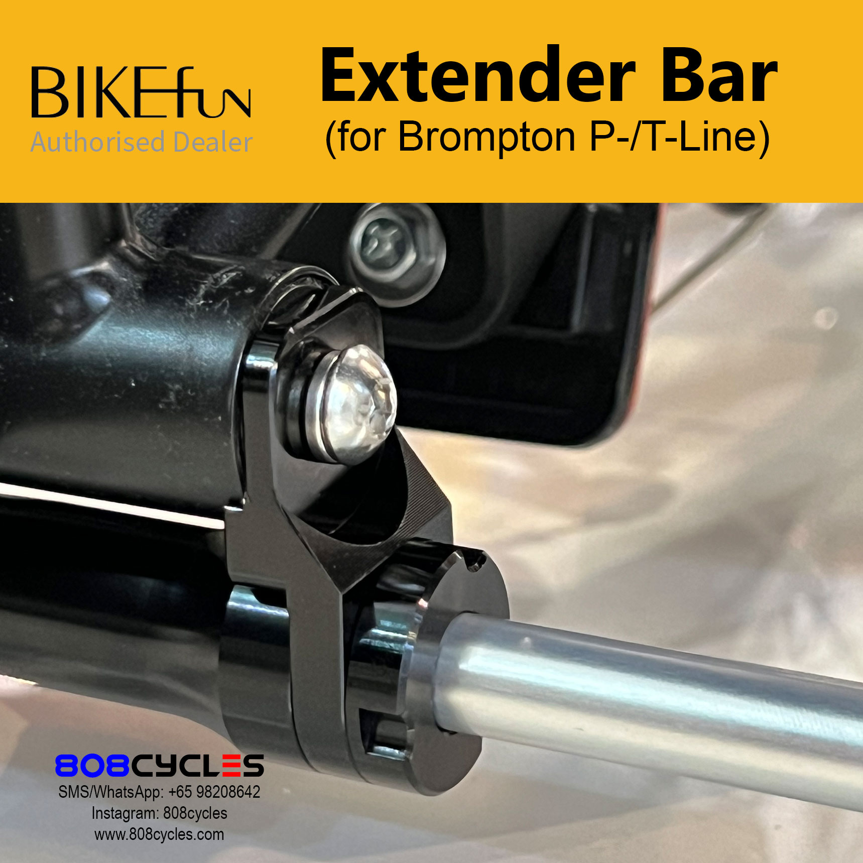 BIKEfun Extender Bar (for Brompton P/T & new C Line) - Image 10