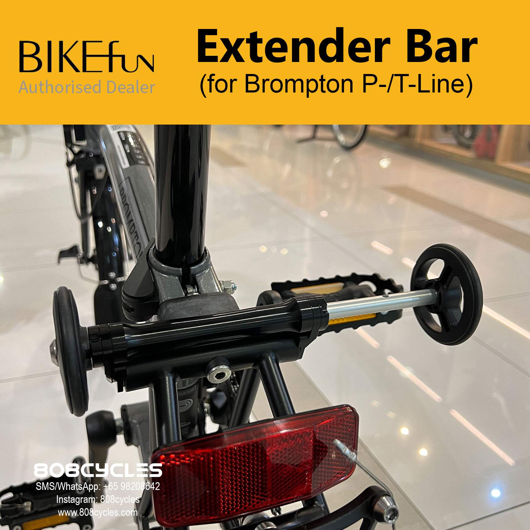 BIKEfun Extender Bar (for Brompton P/T & new C Line) - Image 11