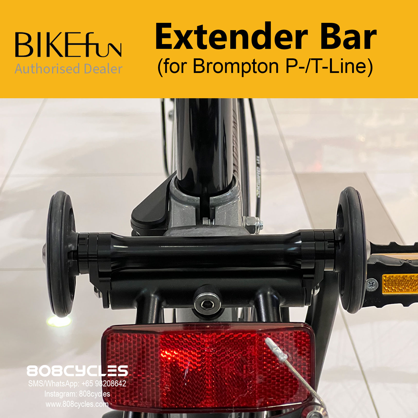 BIKEfun Extender Bar (for Brompton P/T & new C Line) - Image 12