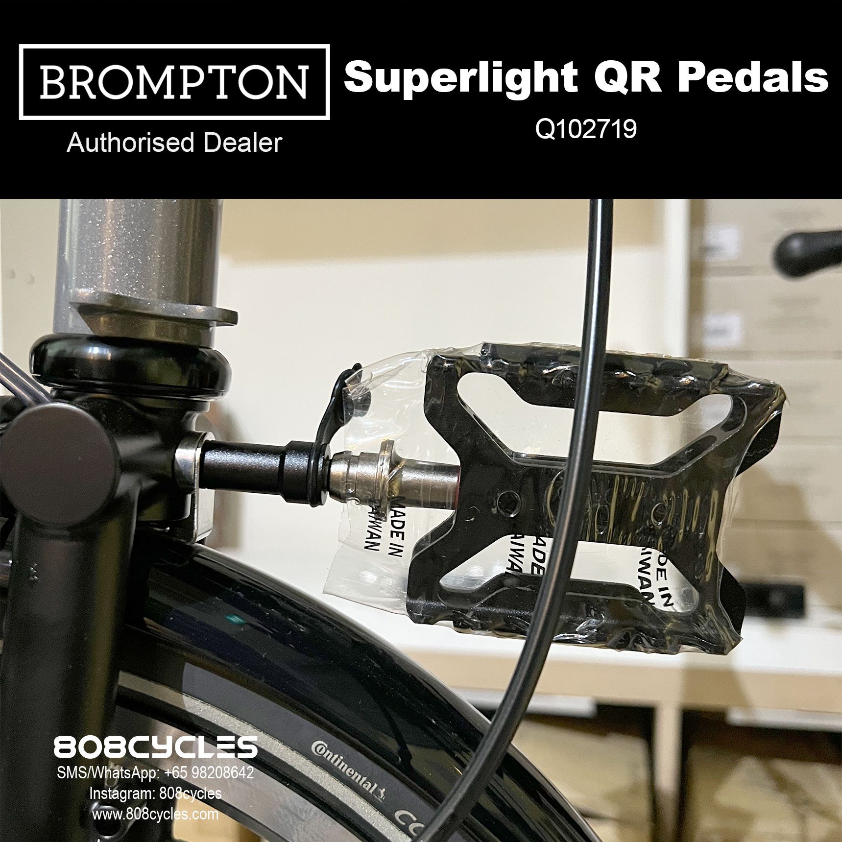 BROMPTON Superlight QR Pedal Set - Black Q102719
