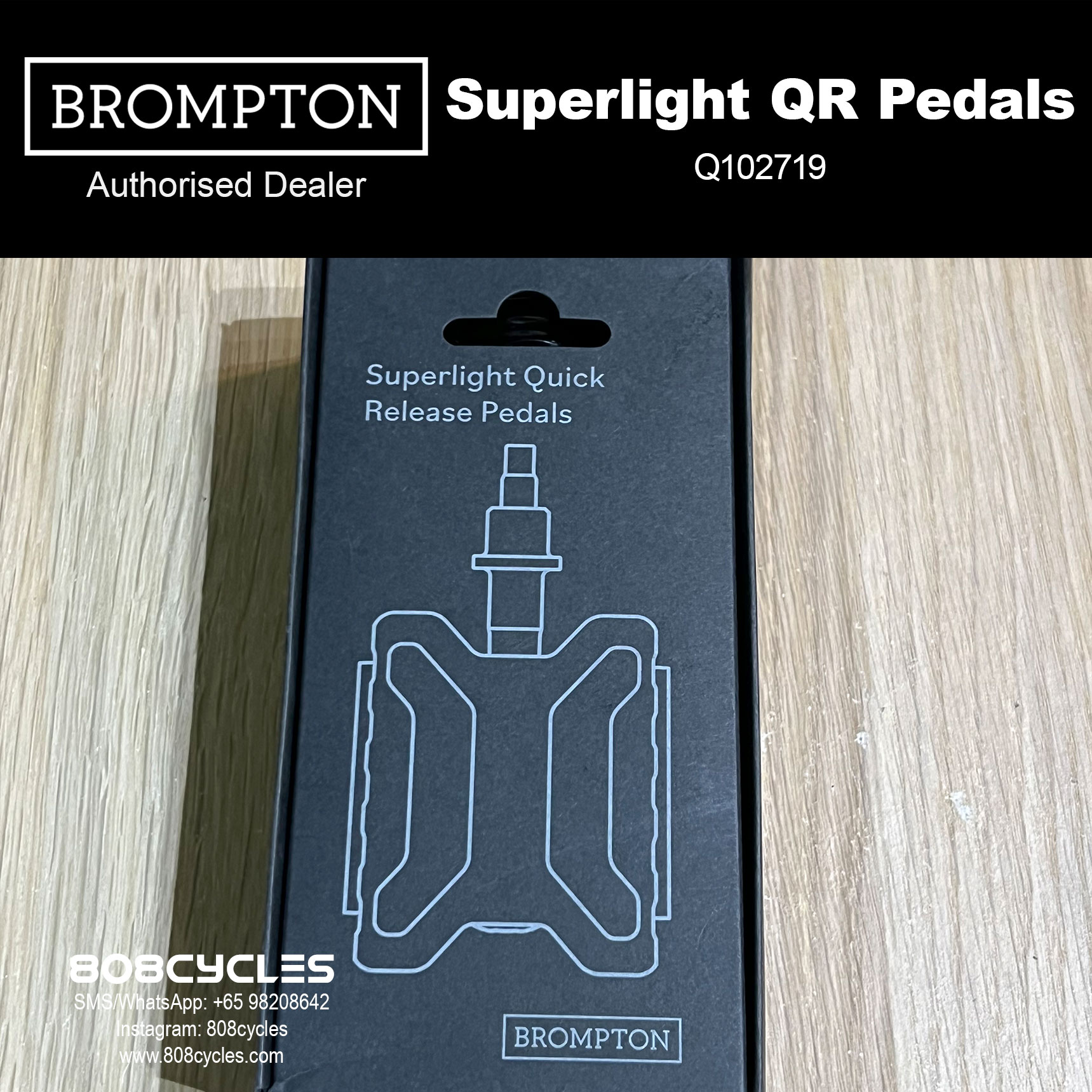 BROMPTON Superlight QR Pedal Set - Black Q102719 - Image 3