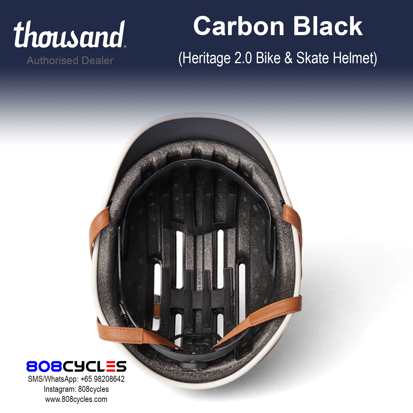 Thousand Heritage 2.0 Bike & Skate Helmet - Carbon Black - Image 9
