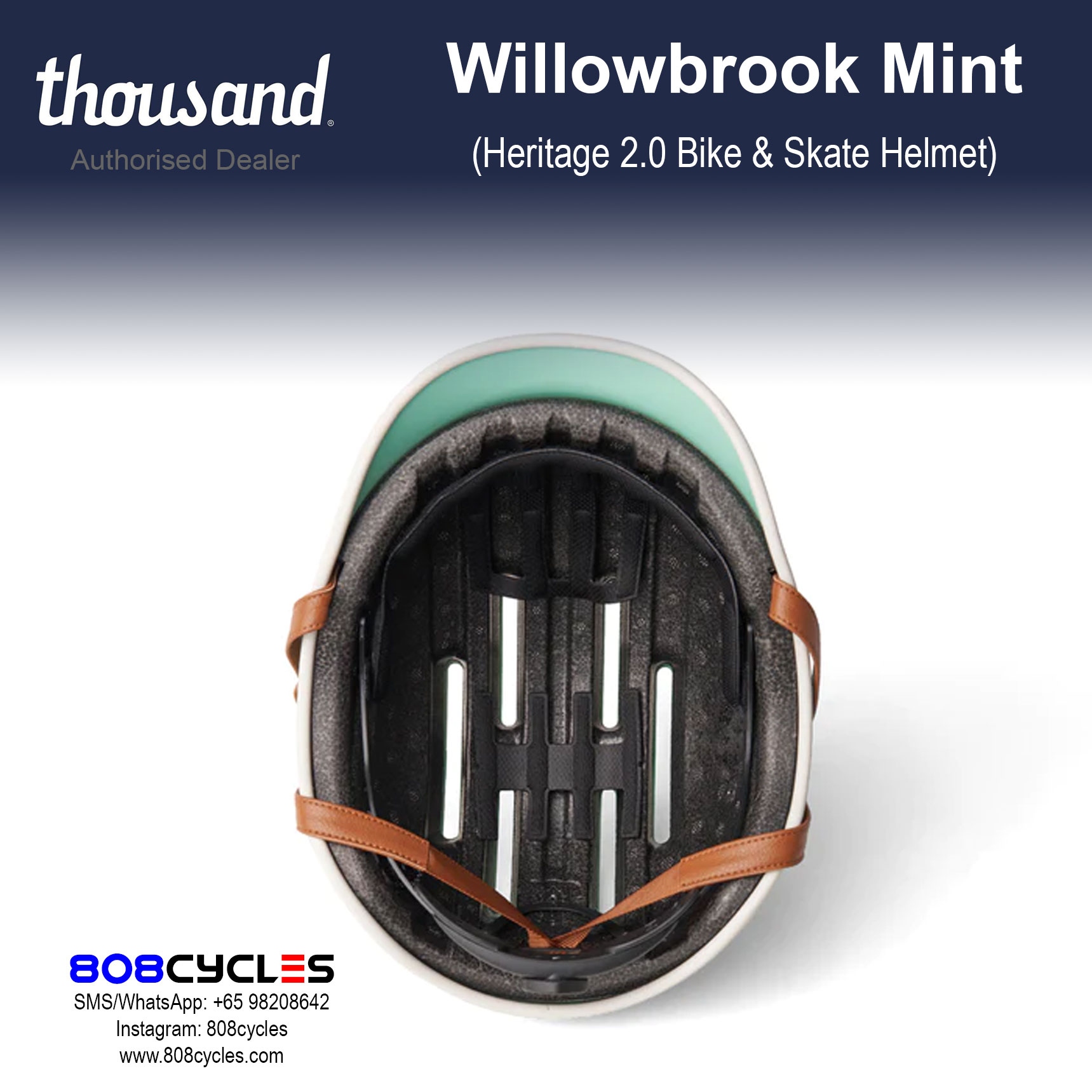 Thousand Heritage 2.0 Bike & Skate Helmet - Willowbrook Mint - Image 9