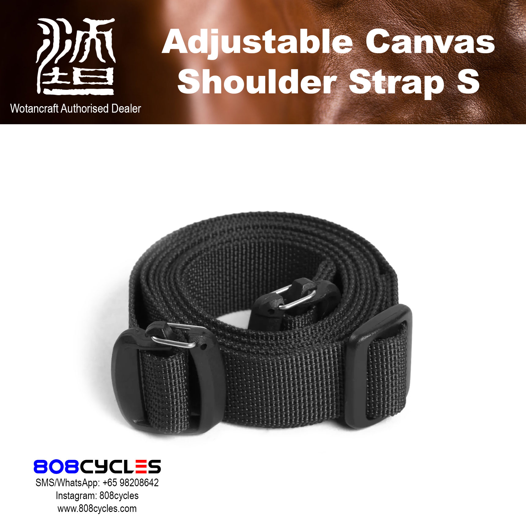 Wotancraft Adjustable Canvas Shoulder Strap S - Image 2