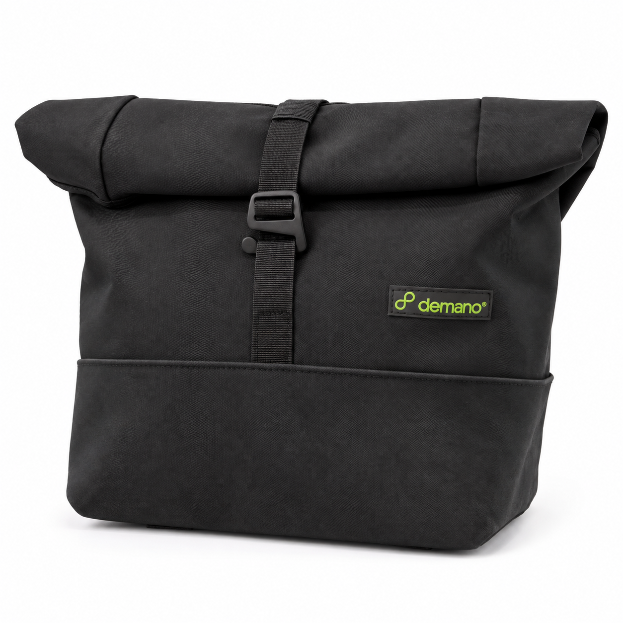Demano LLAC-S mini roll-top front bag for Brompton in black