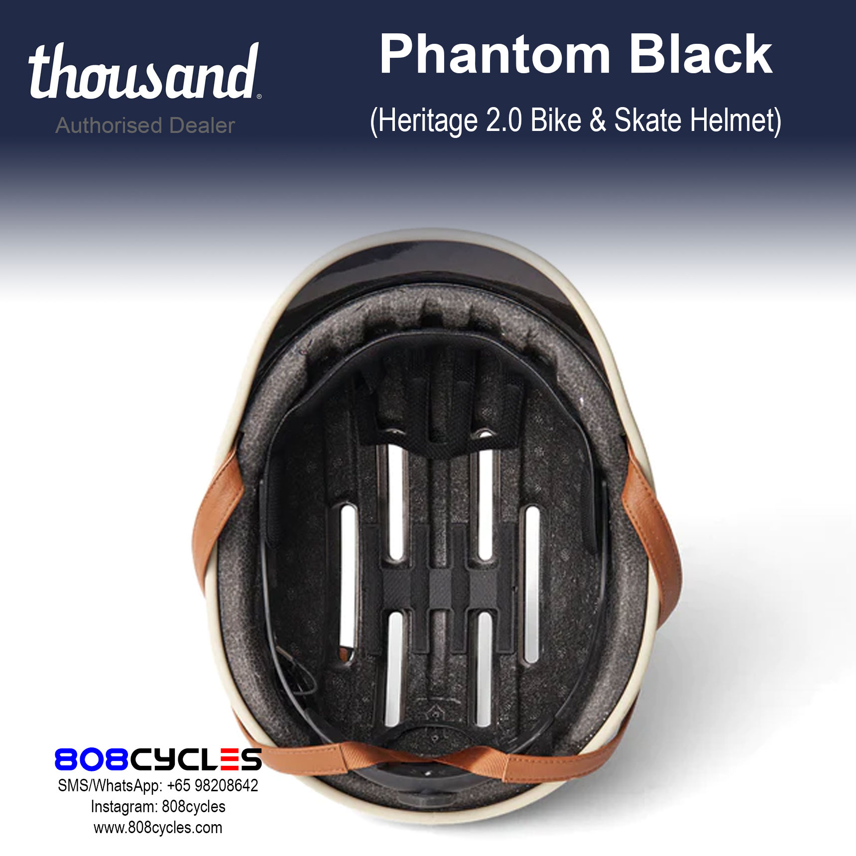 Thousand Heritage 2.0 Bike & Skate Helmet - Phantom Black - Image 3