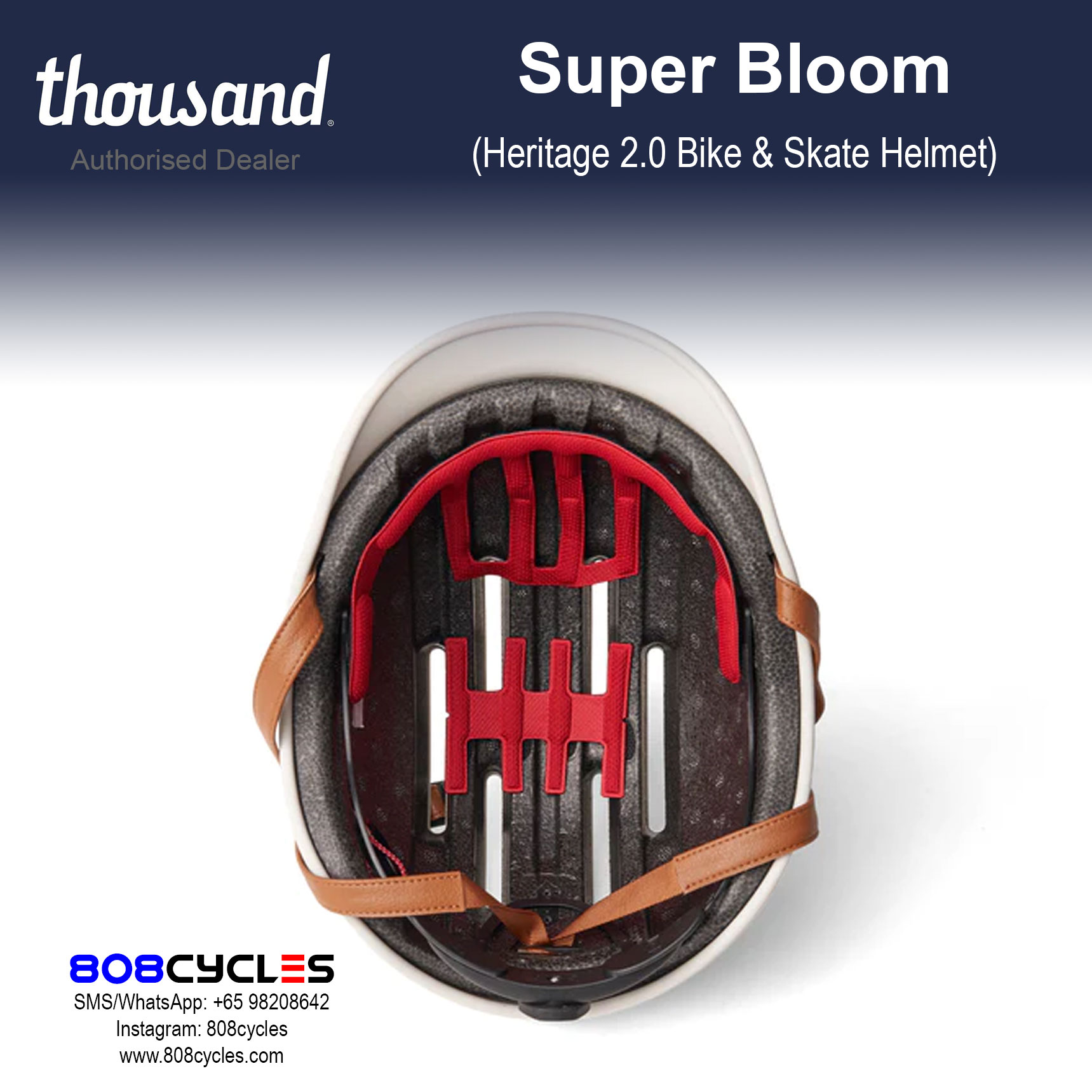 Thousand Heritage 2.0 Bike & Skate Helmet - Super Bloom - Image 9