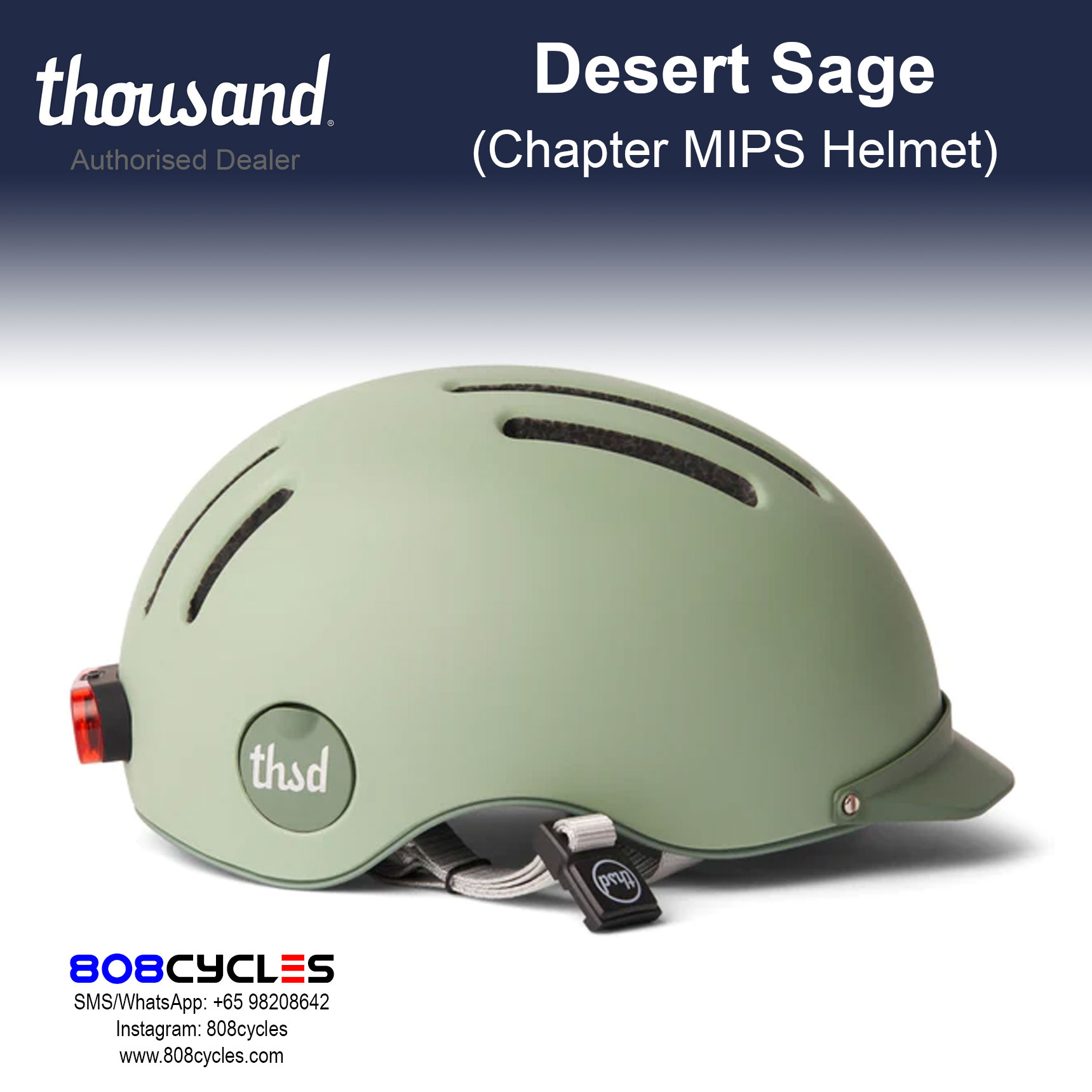 Thousand Chapter MIPS Bike Helmet – Desert Sage - Image 3
