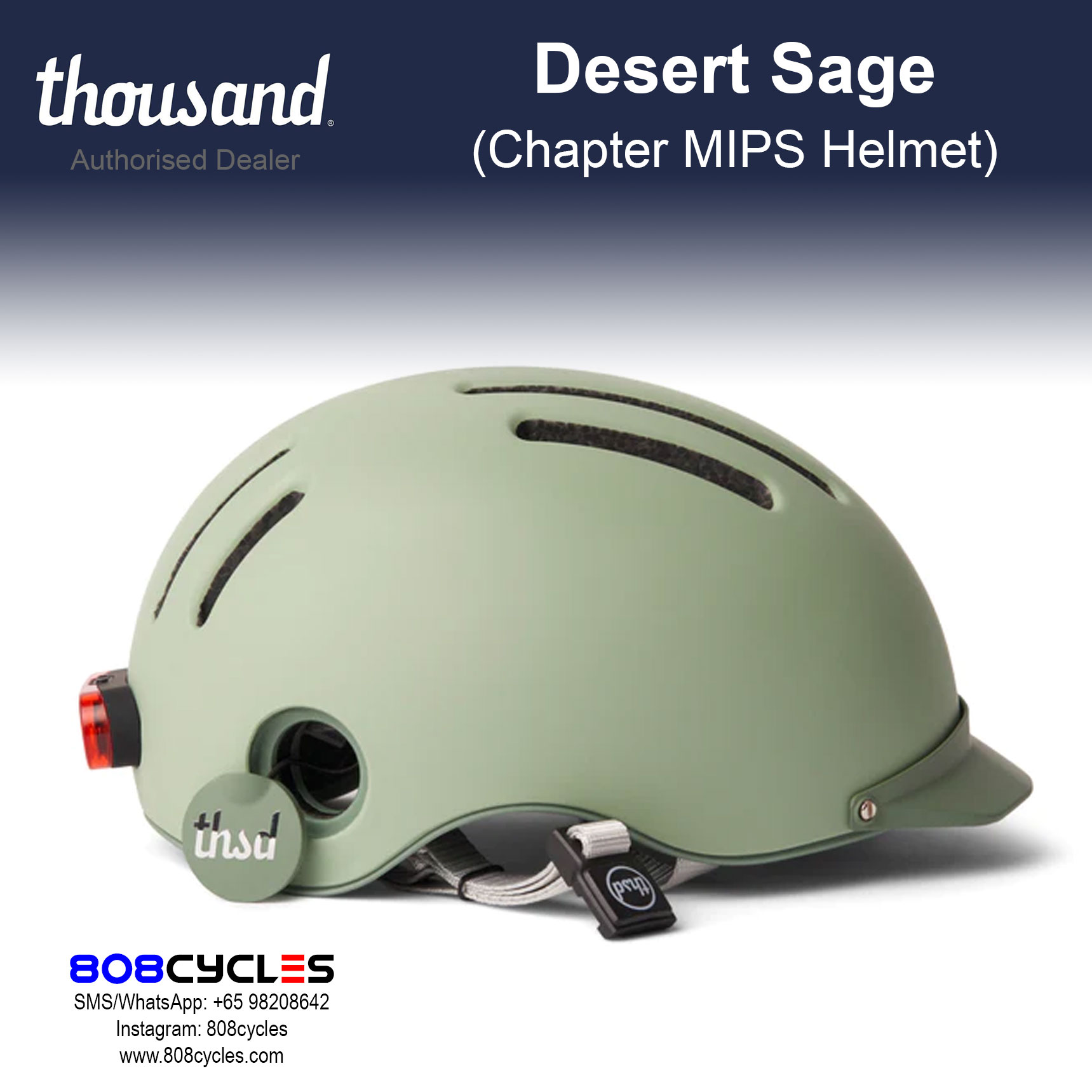Thousand Chapter MIPS Bike Helmet – Desert Sage - Image 4
