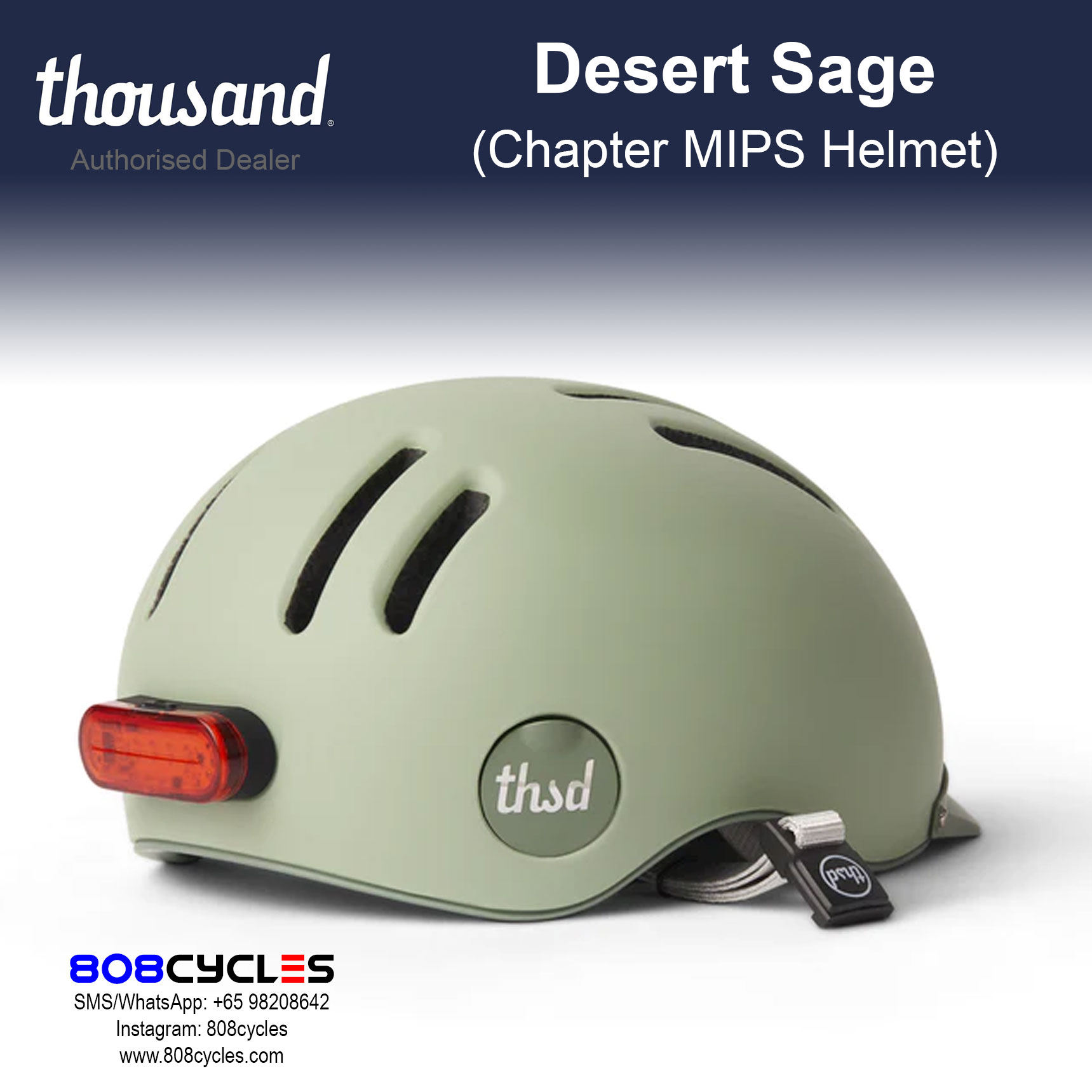 Thousand Chapter MIPS Bike Helmet – Desert Sage - Image 6