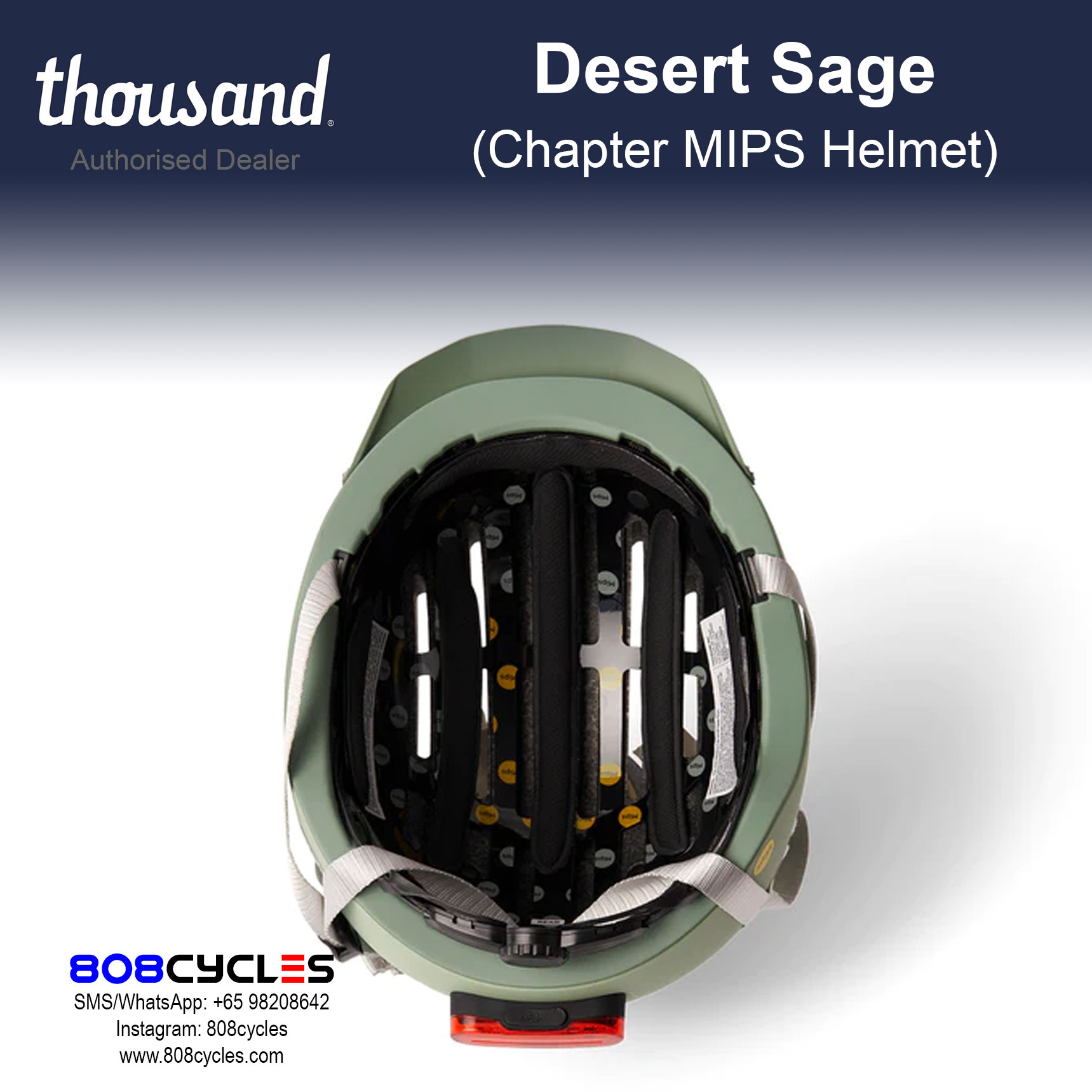 Thousand Chapter MIPS Bike Helmet – Desert Sage - Image 8