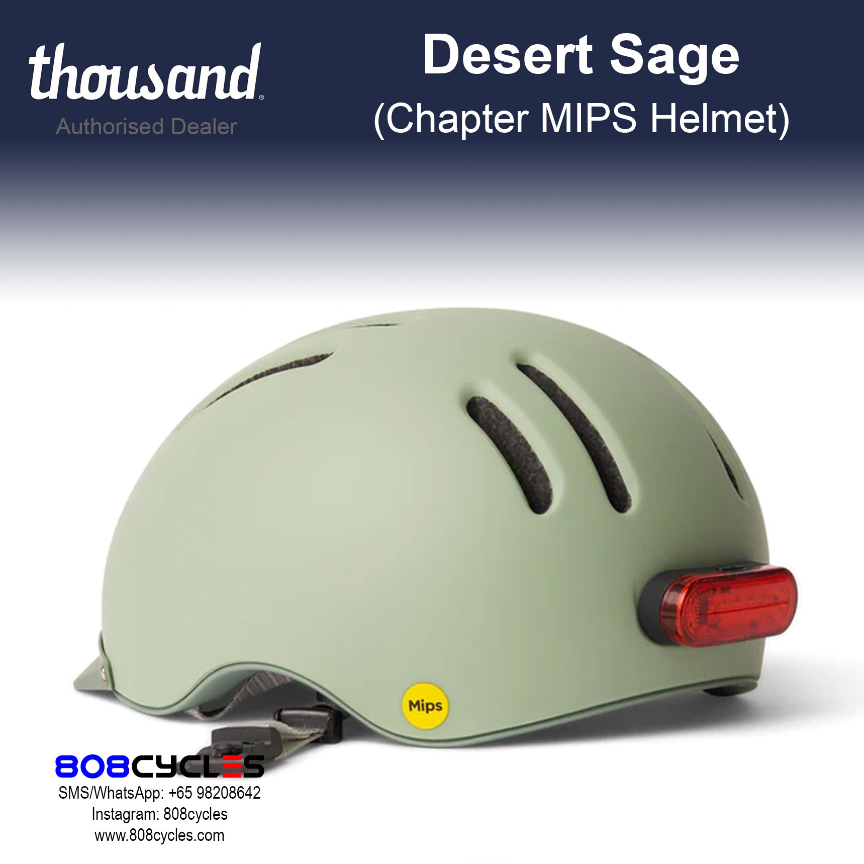 Thousand Chapter MIPS Bike Helmet – Desert Sage - Image 9